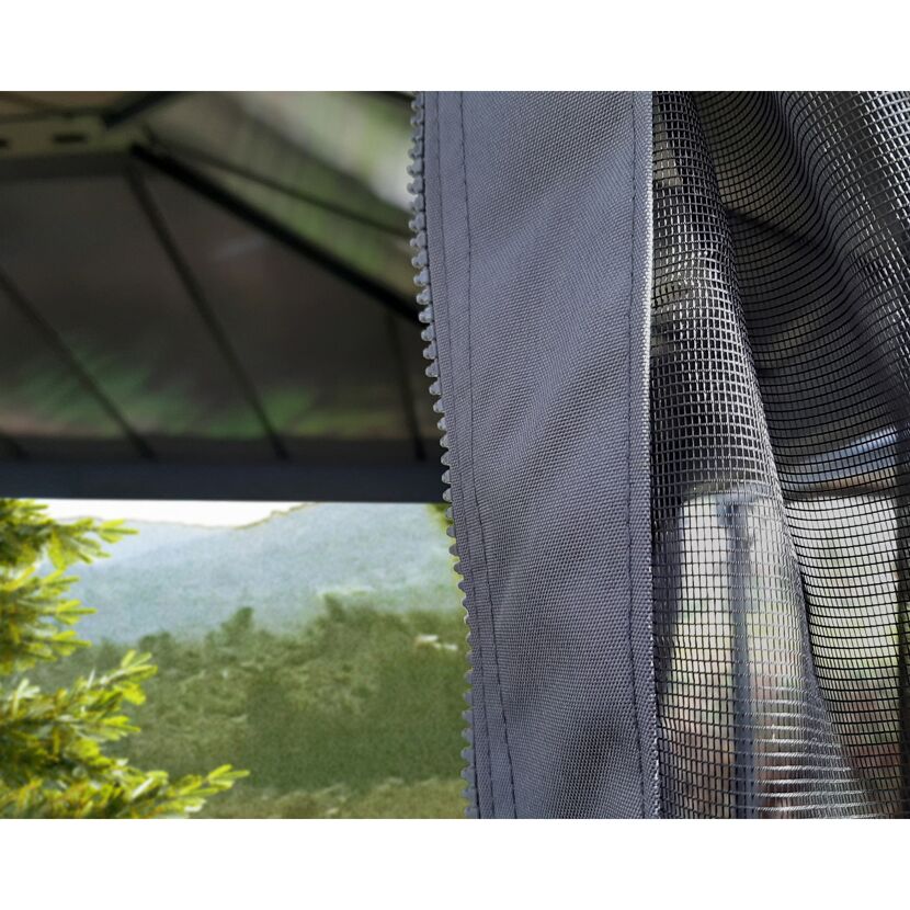 Insektenschutznetz dunkelgrau für Pavillon Dallas 4,9 x 4,2 m