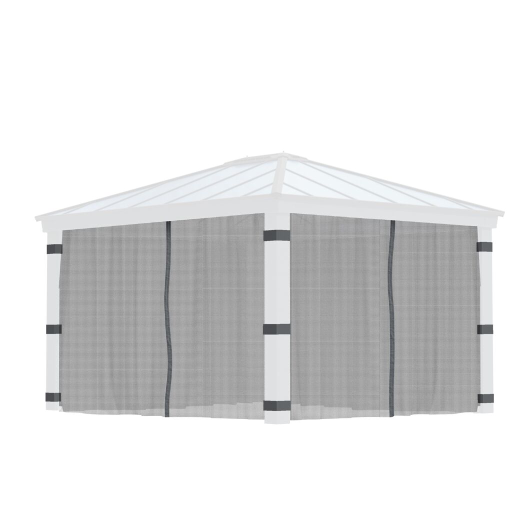 Insektenschutznetz dunkelgrau für Pavillon Dallas 3,6 x 4,3 m
