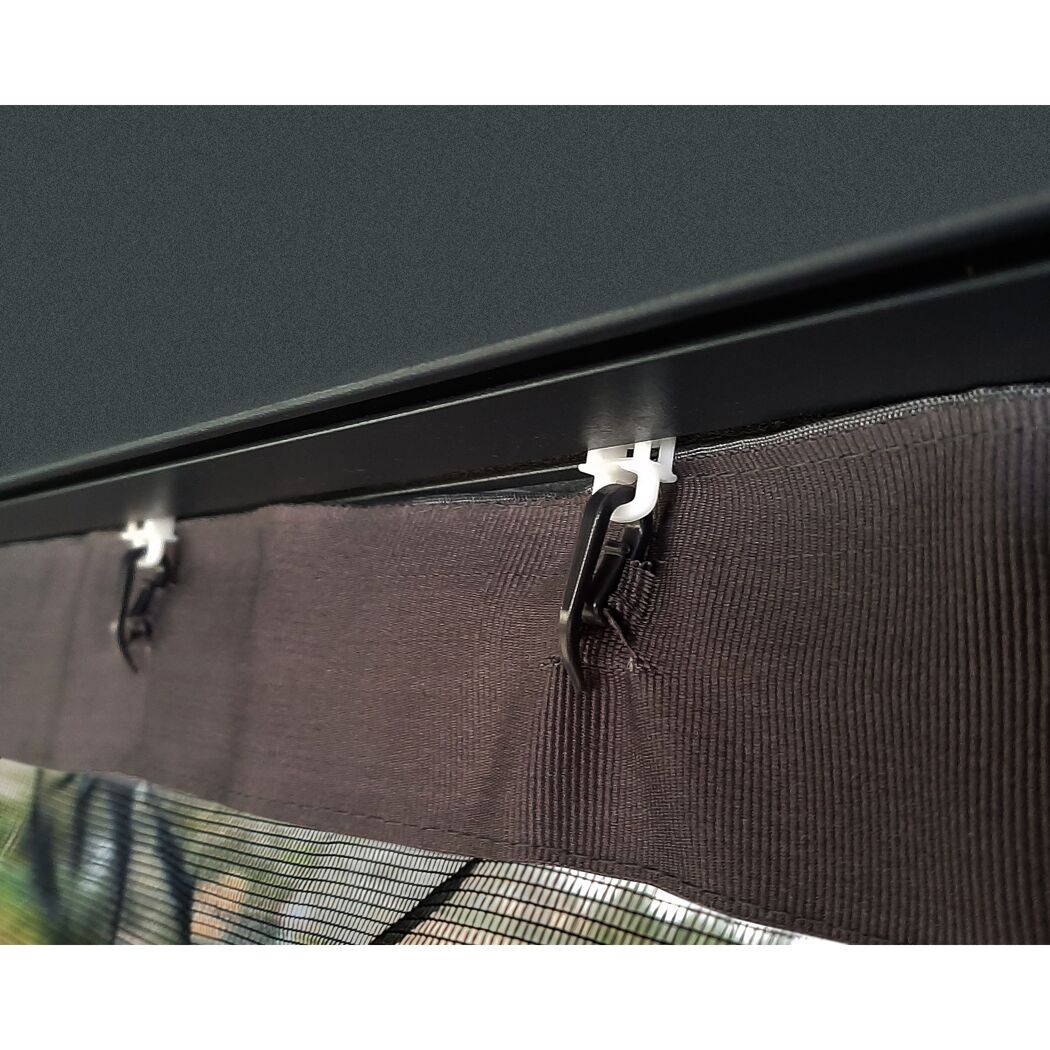 Insektenschutznetz dunkelgrau für Pavillon Dallas 3,6 x 4,3 m