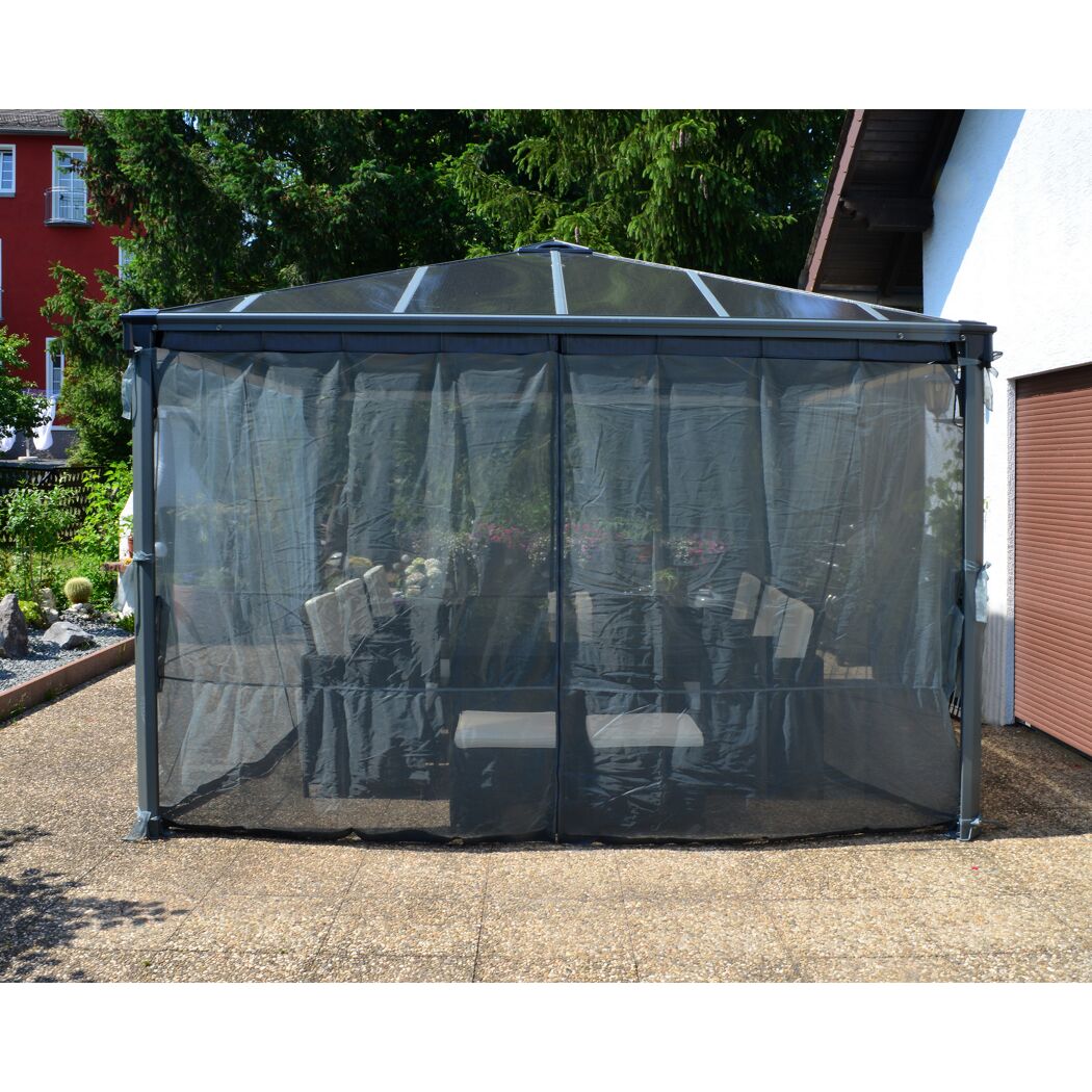 Insektenschutznetz dunkelgrau für Pavillon Palermo/Milano 3-4 m