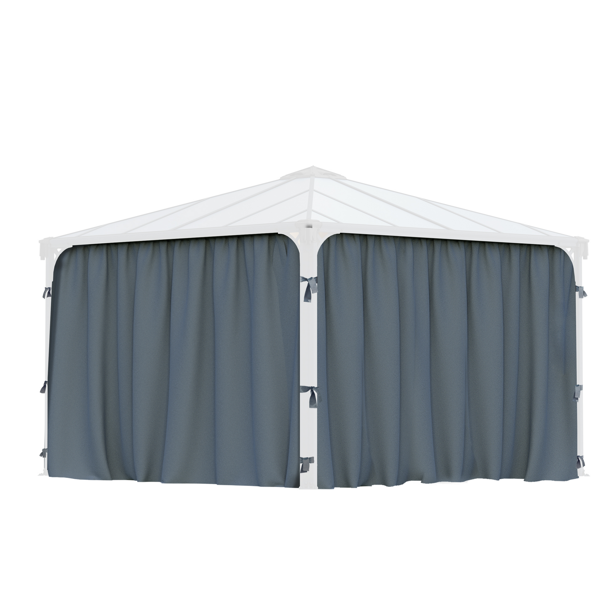 Vorhang-Set dunkelgrau für Pavillon Milano 3 x 4 m