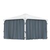 Vorhang-Set dunkelgrau für Pavillon Milano 3 x 4 m