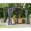 Vorhang-Set dunkelgrau für Pavillon Milano 3 x 4 m