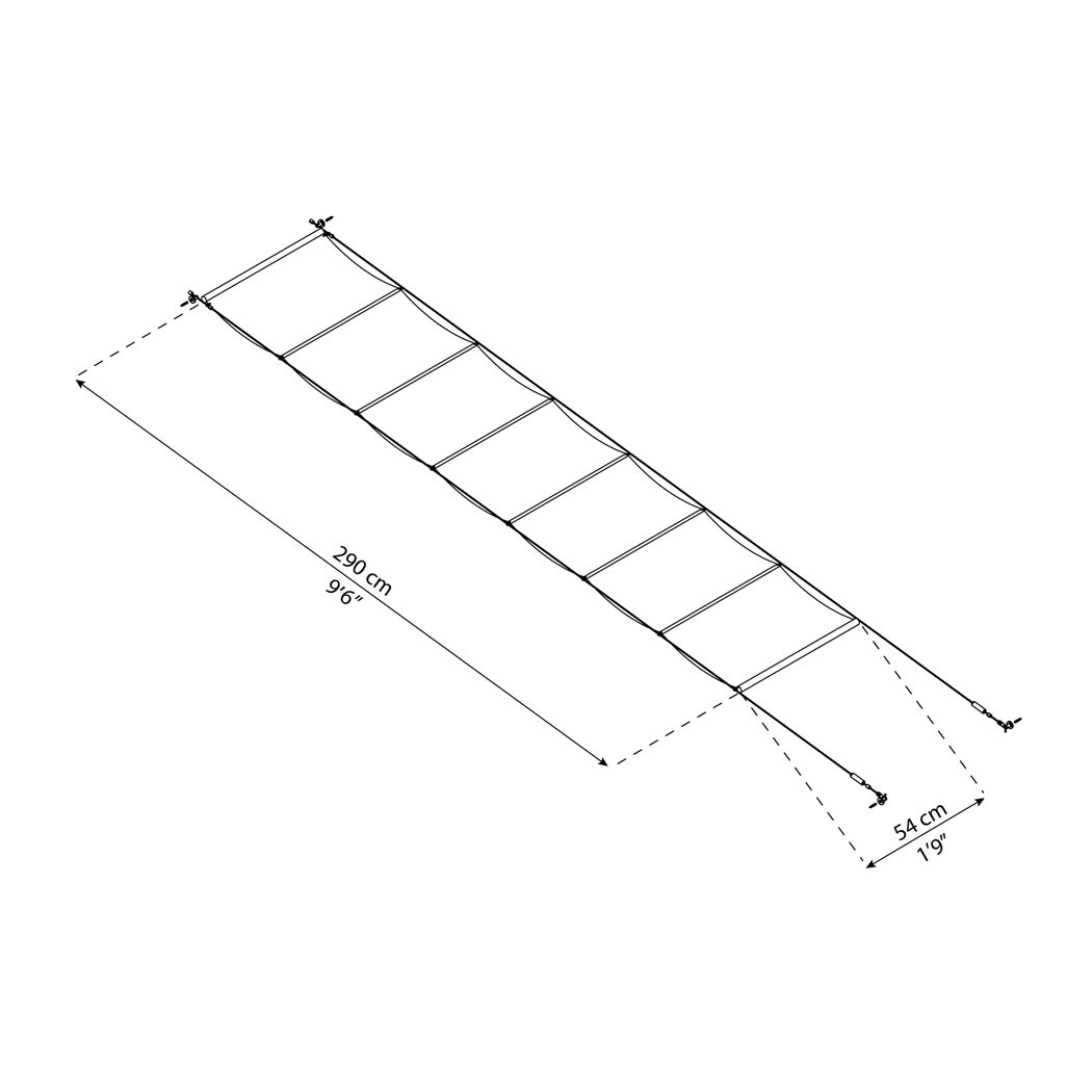 Sonnensegel für Terrassenüberdachung 3 x 8,6 m