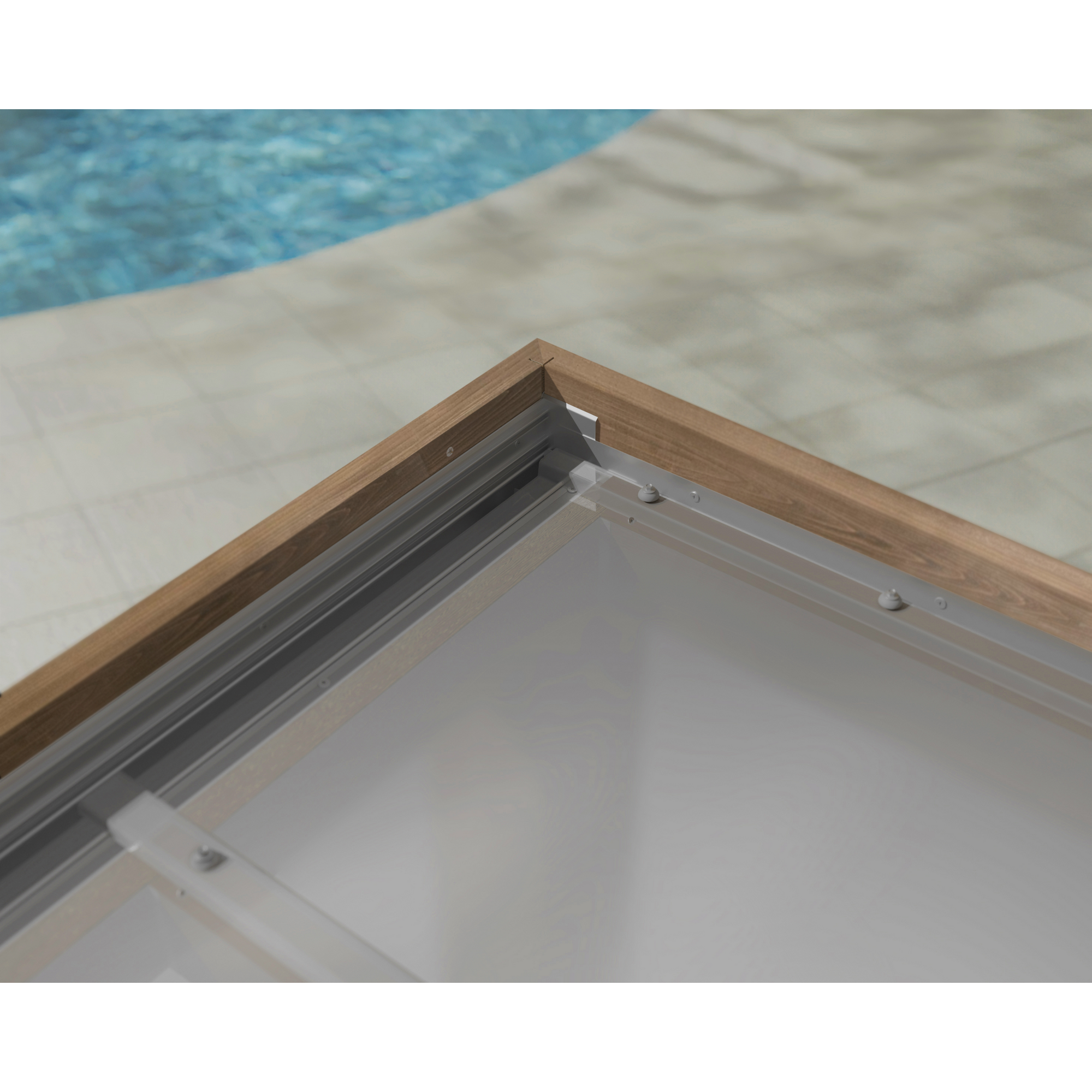 Terrassenüberdachung 'Helsinki' Zedernholz 860 x 300 cm Polycarbonat grau