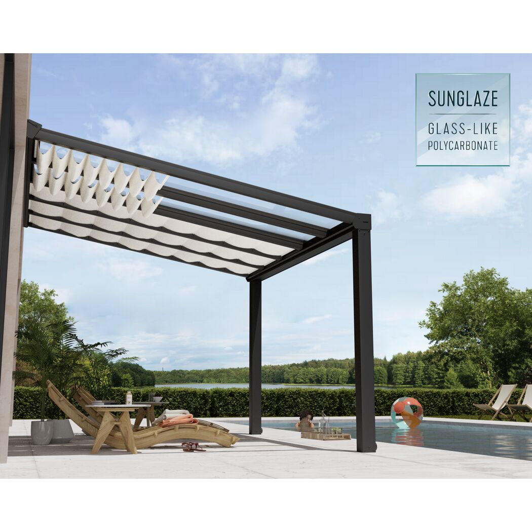 Sonnensegel für Terrassenüberdachung 'Stockholm' 325 x 64,5 cm 5 Stück