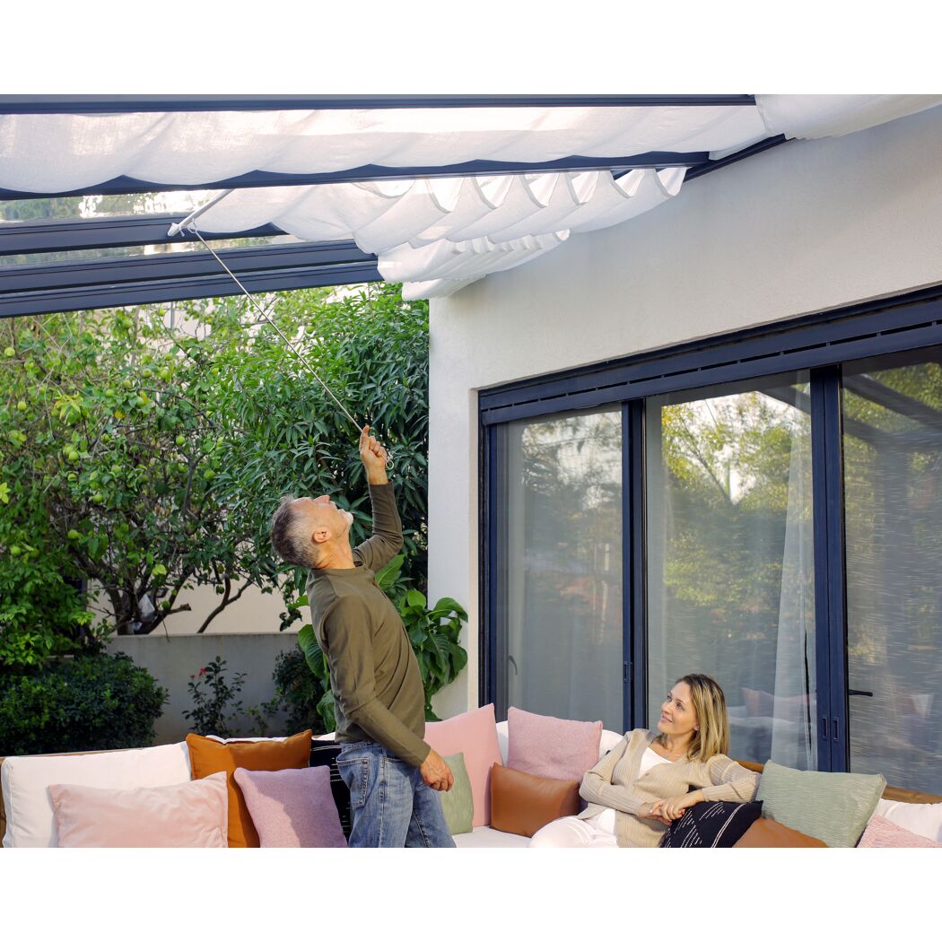 Sonnensegel für Terrassenüberdachung 'Stockholm' 325 x 64,5 cm 11 Stück