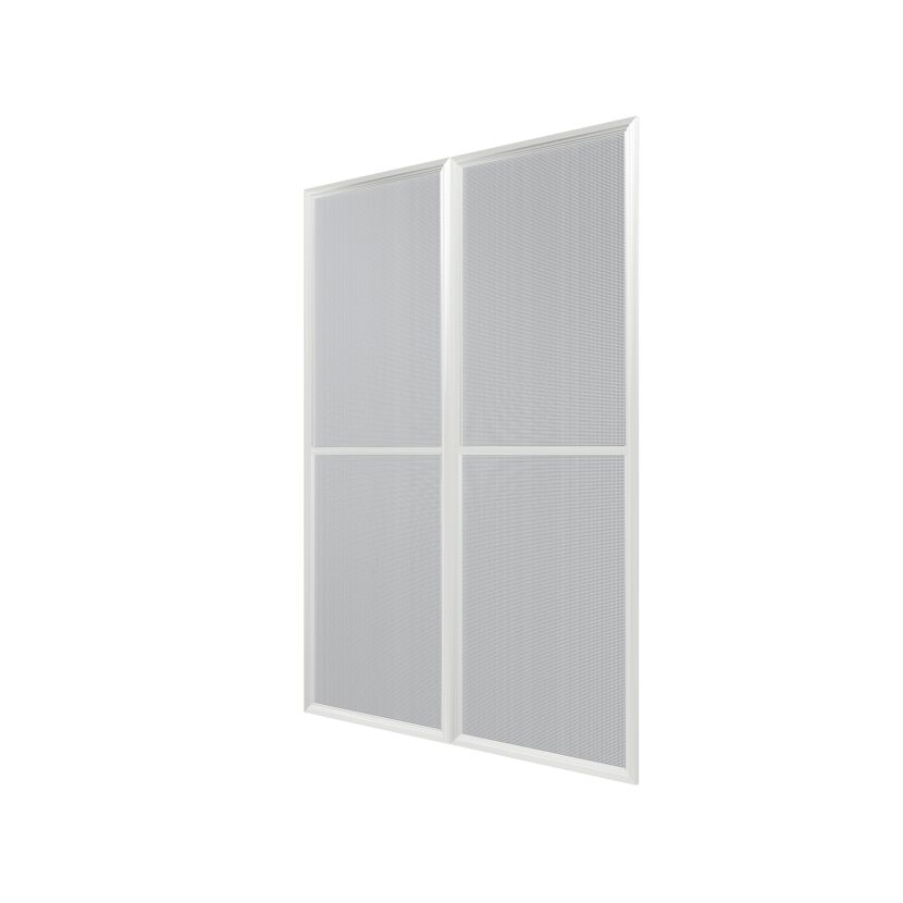 Doppel-Fliegengittertür weiß 137 x 205 cm für Wintergarten Sanremo