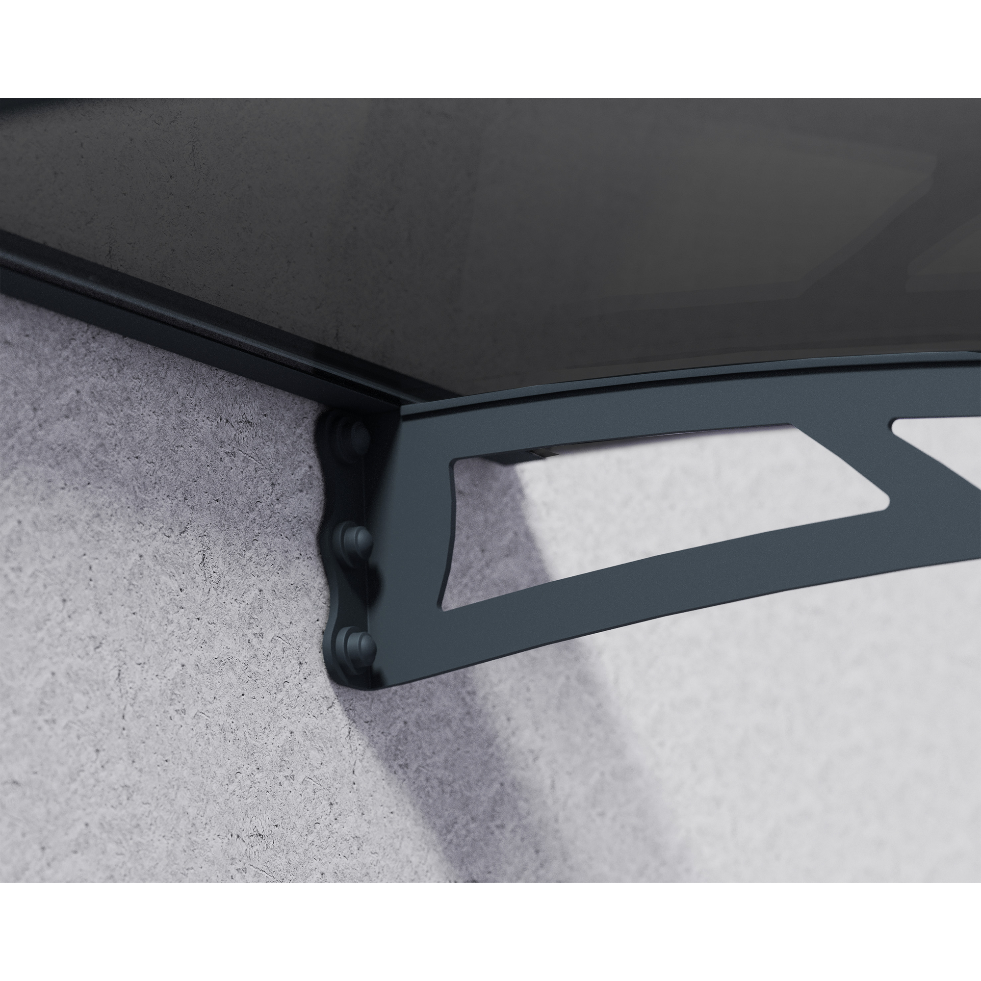 Vordach 'Aquila' anthrazit 91,5 x 453,5 cm Acrylglas grau