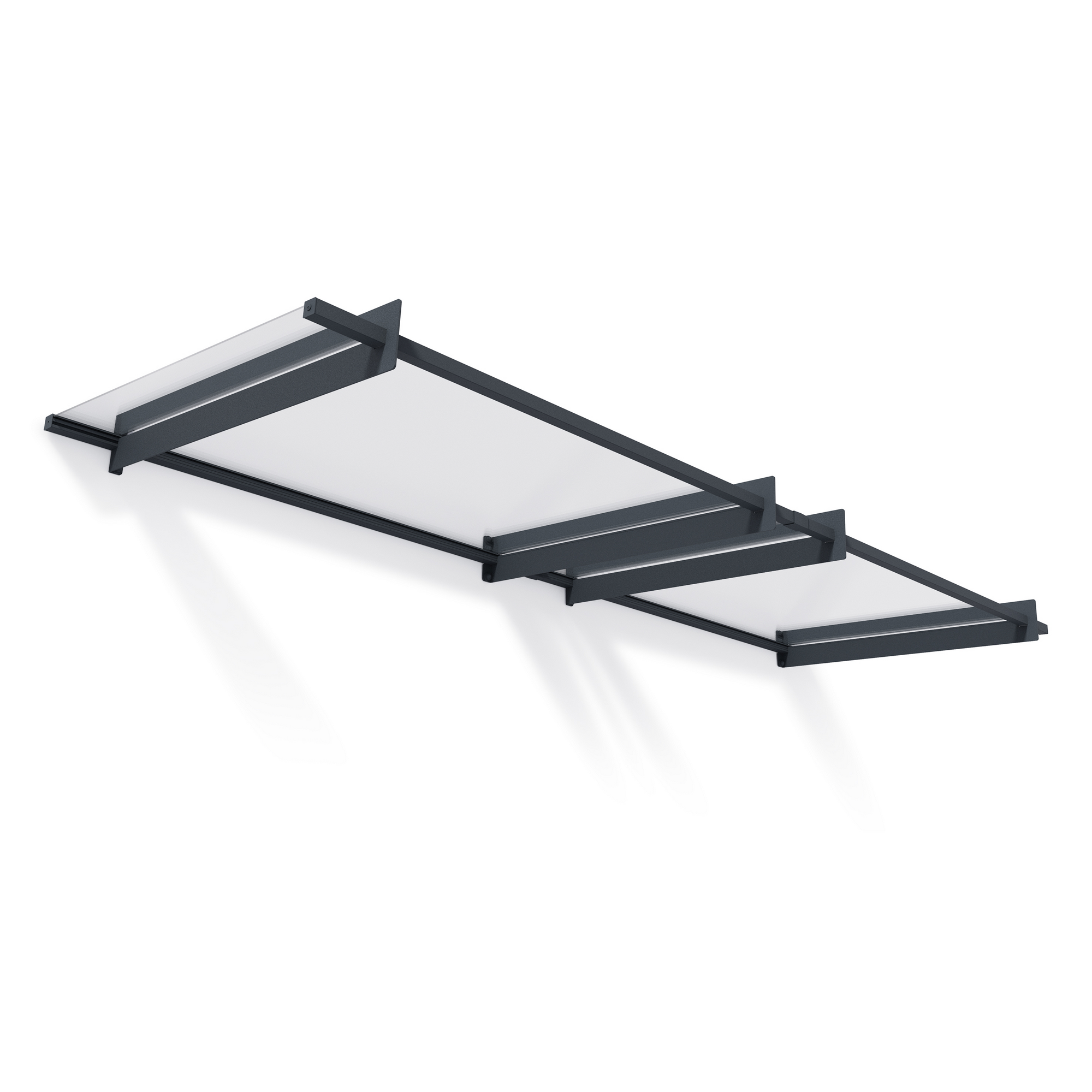 Vordach 'Nancy' anthrazit 94 x 301 cm Acrylglas klar