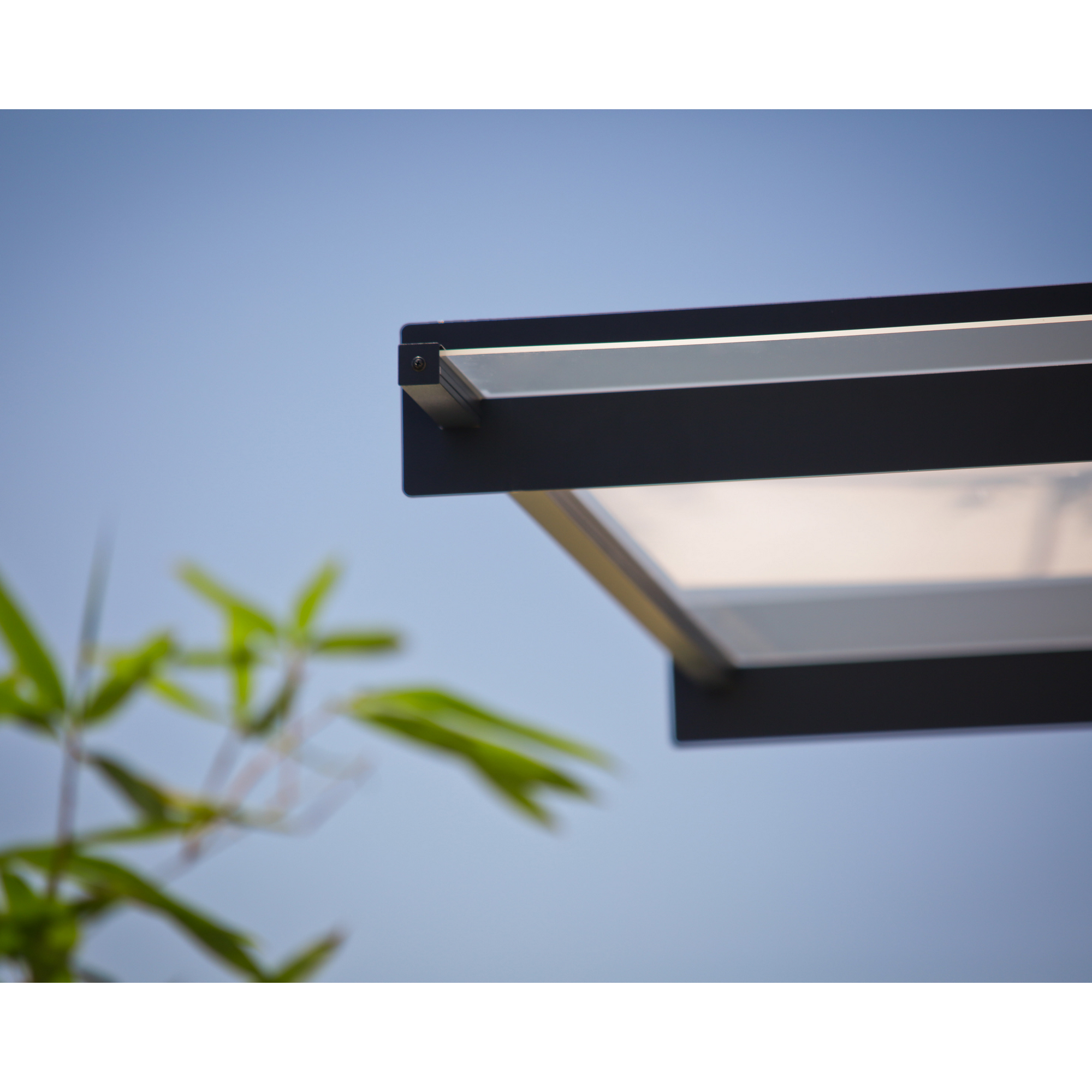 Vordach 'Nancy' anthrazit 94 x 301 cm Acrylglas klar