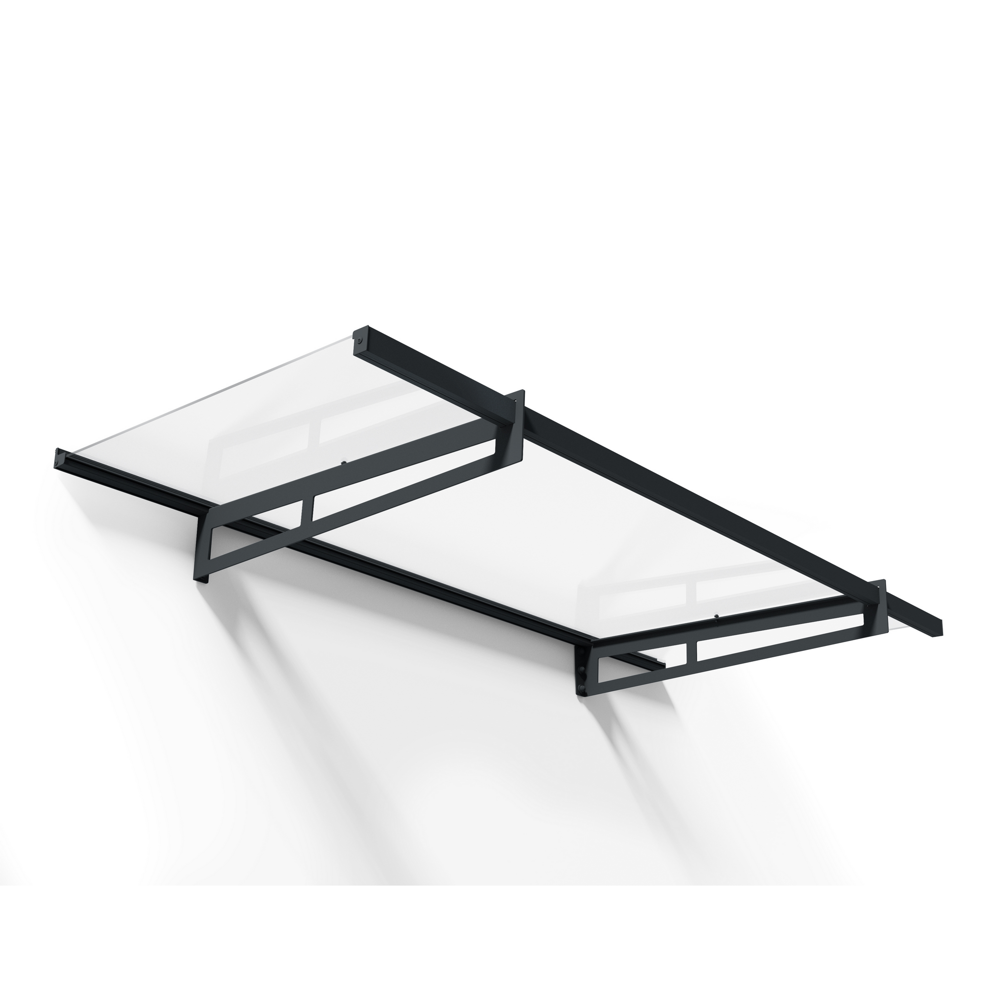 Vordach 'Bremen' anthrazit 93,5 x 205 cm Acrylglas klar