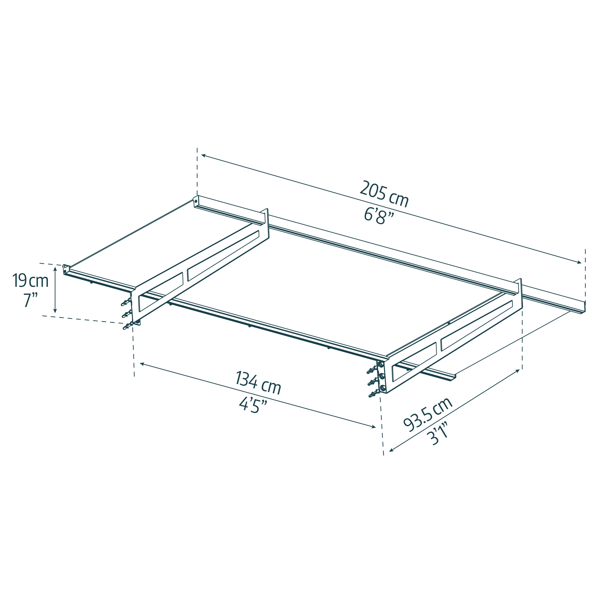 Vordach 'Bremen' anthrazit 93,5 x 205 cm Acrylglas klar