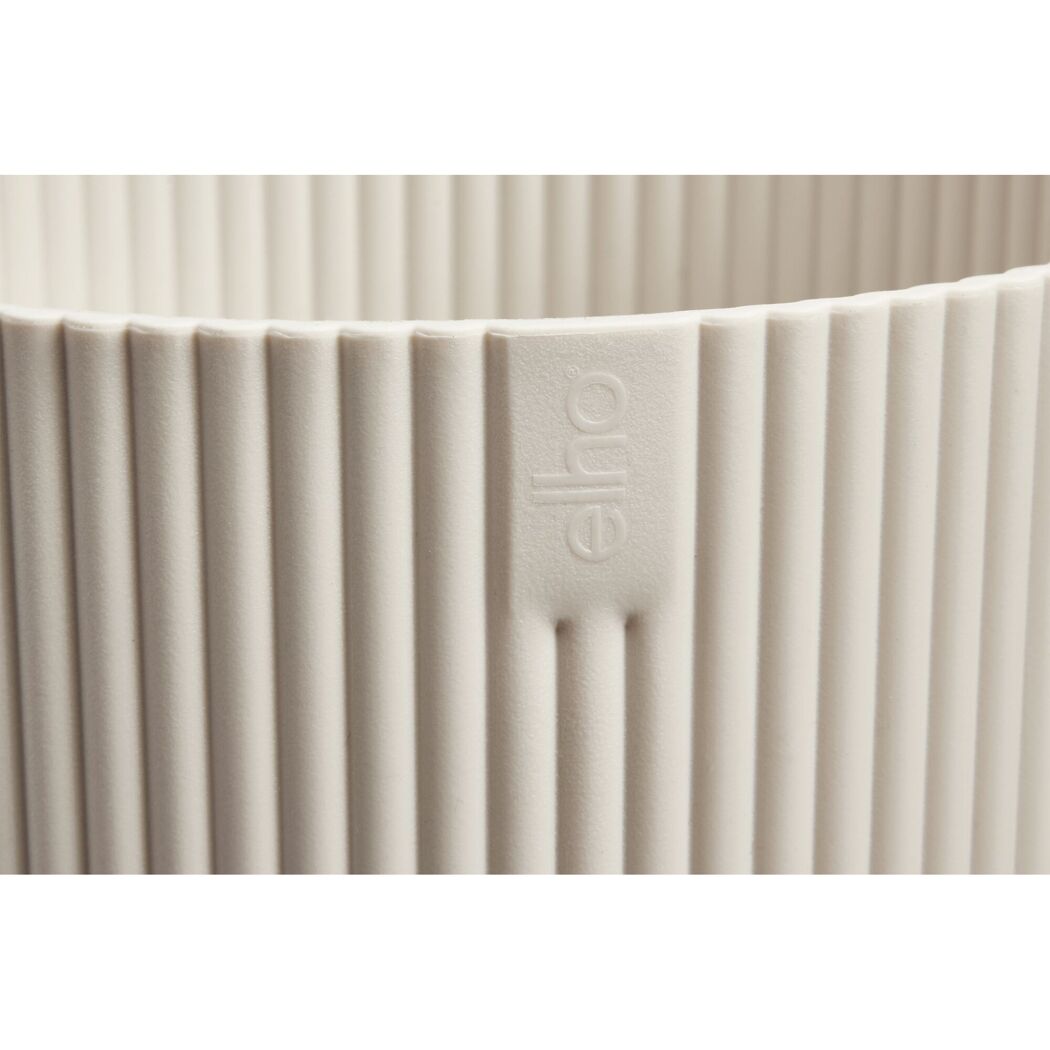 Übertopf 'Vibes Fold Rund Mini' Kunststoff weiß Ø 9 cm