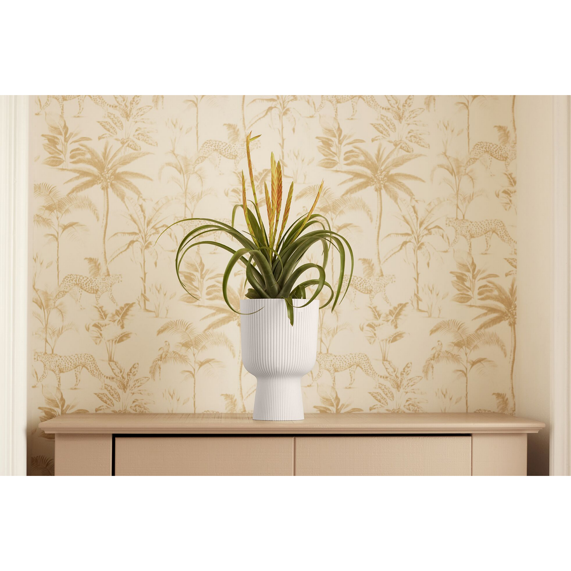 Übertopf 'Vibes Fold Coupe' Kunststoff weiß Ø 14 cm