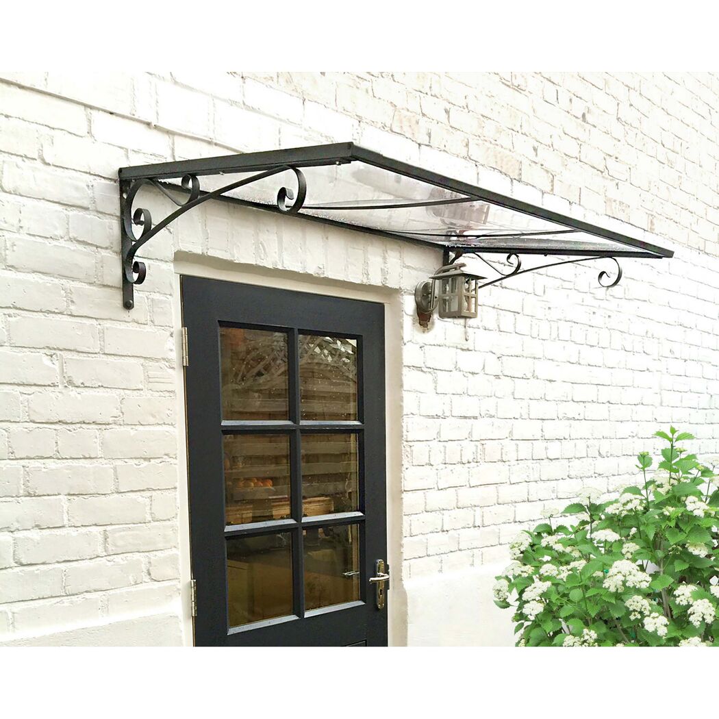Vordach 'Venus' anthrazit 88 x 135,5 cm Polycarbonat klar