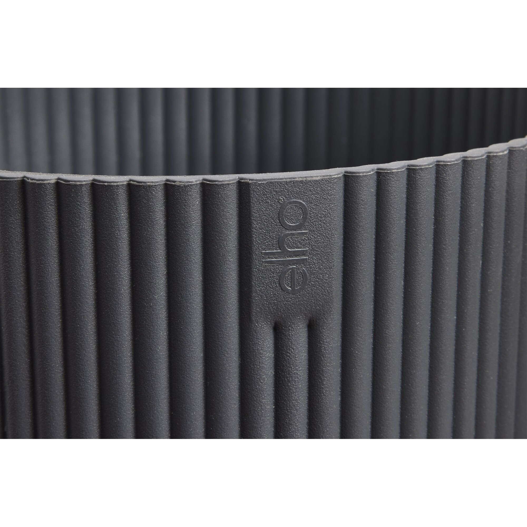 Übertopf 'Vibes Fold Rund Mini' Kunststoff schwarz Ø 9 cm