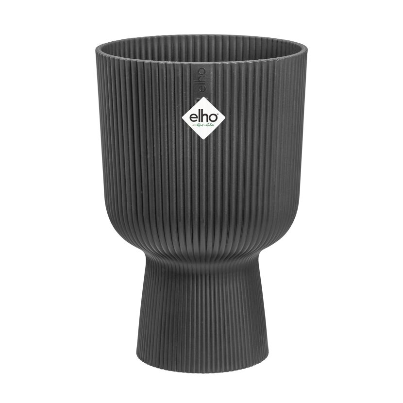 Übertopf 'Vibes Fold Coupe' Kunststoff schwarz Ø 14 cm
