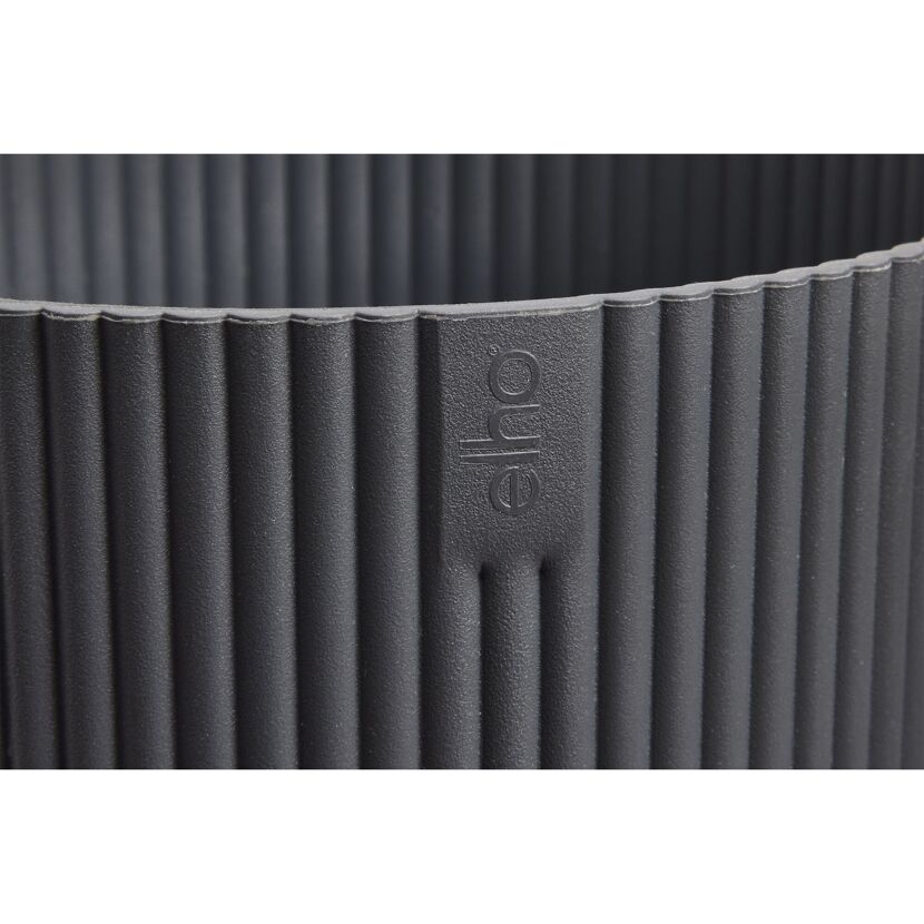 Übertopf 'Vibes Fold Coupe' Kunststoff schwarz Ø 14 cm