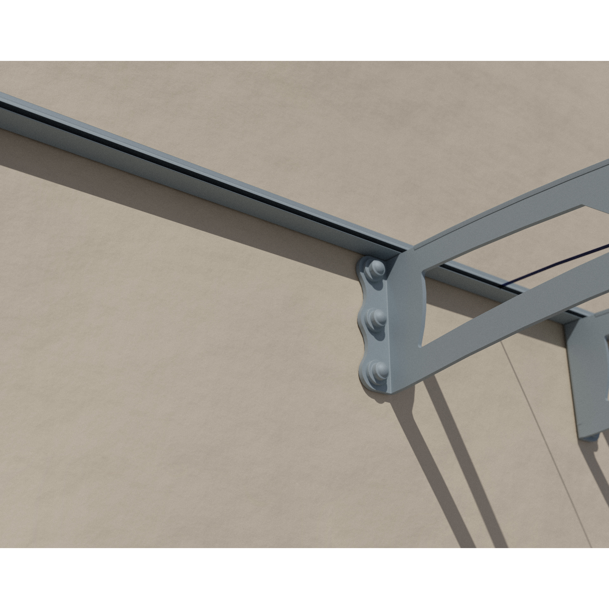 Vordach 'Aquila' grau 91,5 x 205,5 cm Acrylglas klar