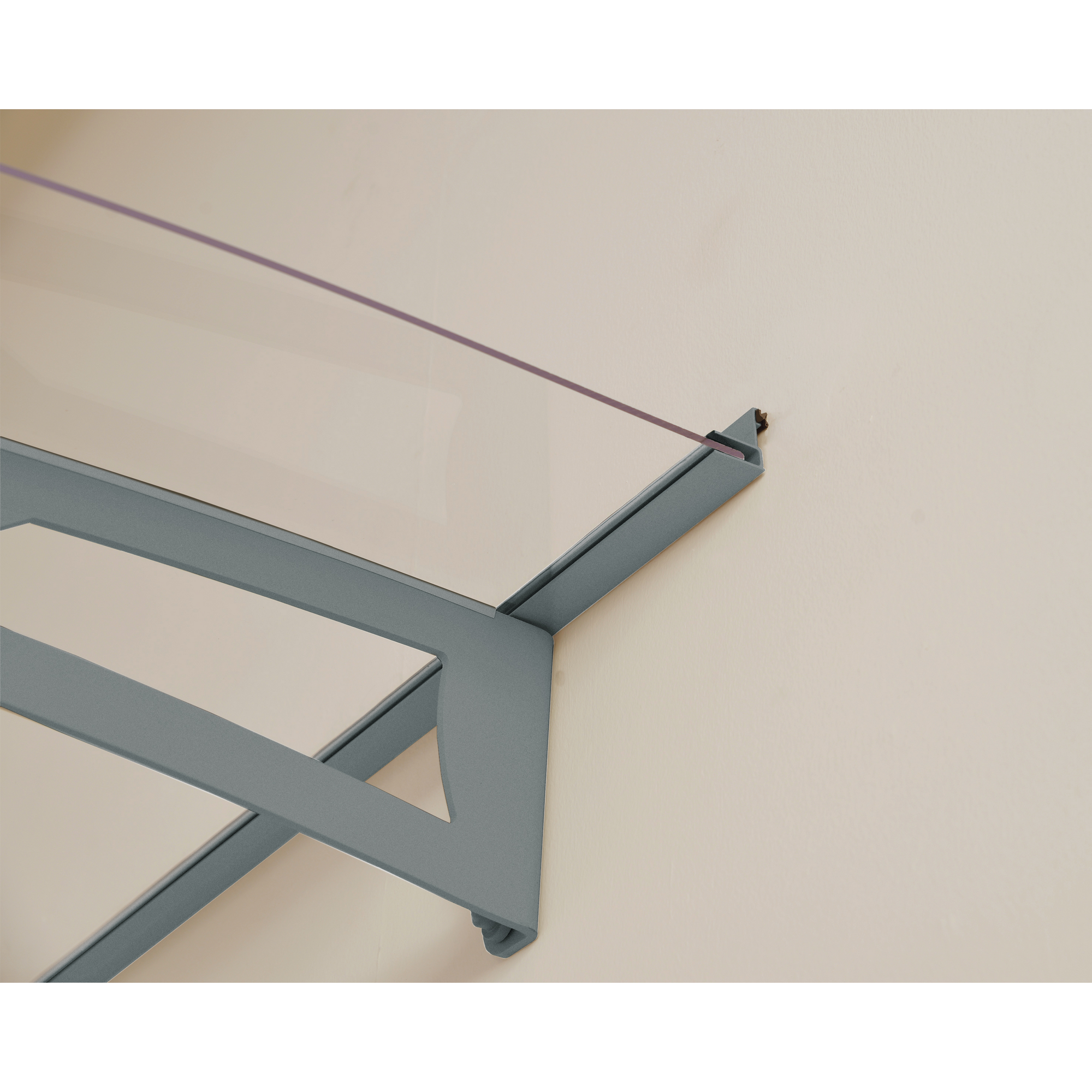 Vordach 'Aquila' grau 91,5 x 205,5 cm Acrylglas klar