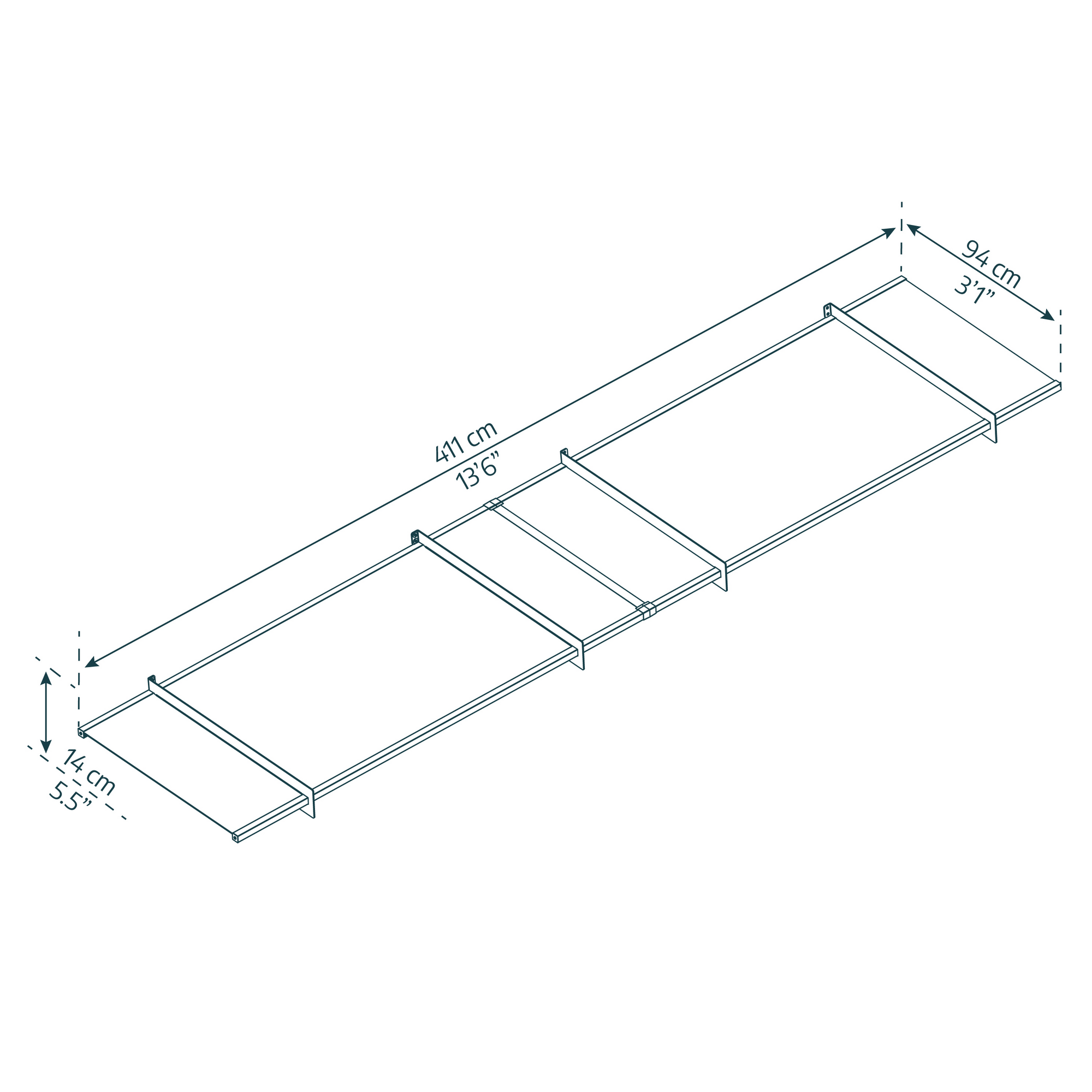 Vordach 'Nancy' anthrazit 94 x 411 cm Acrylglas klar