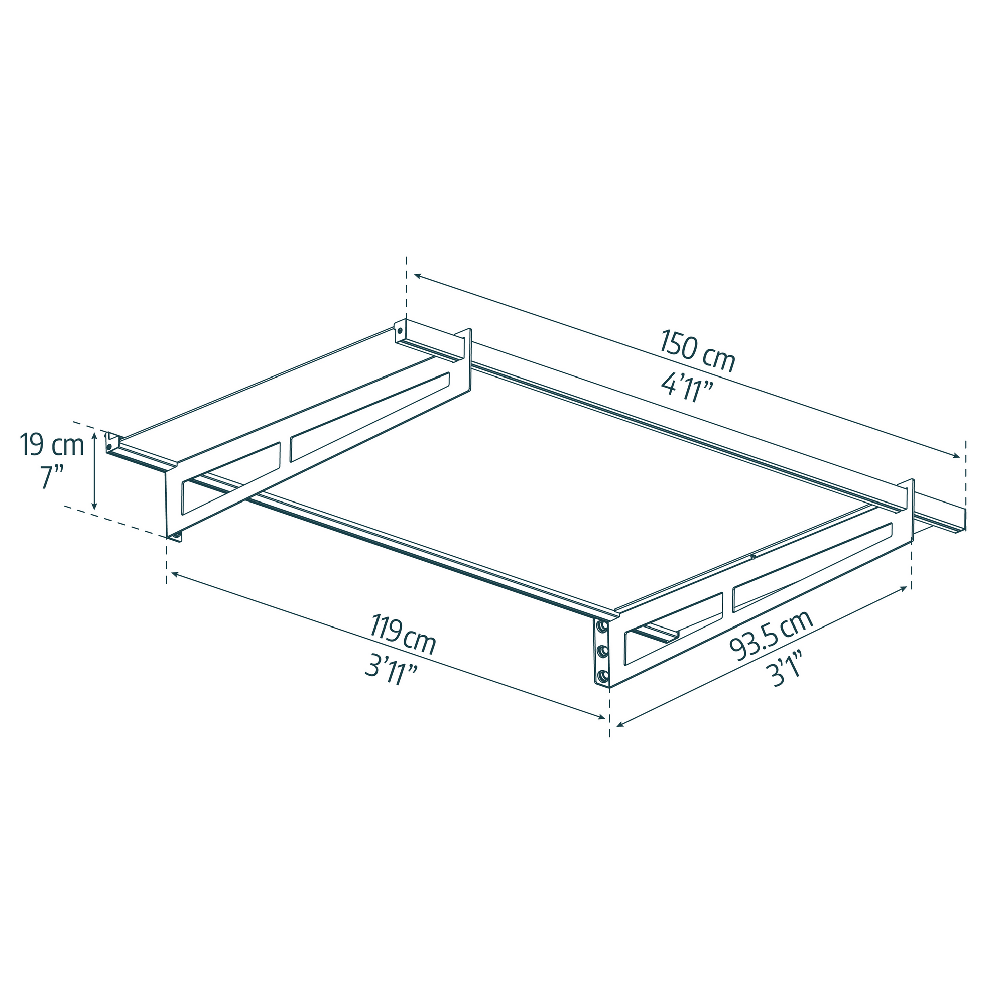 Vordach 'Bremen' anthrazit 93,5 x 150 cm Acrylglas klar