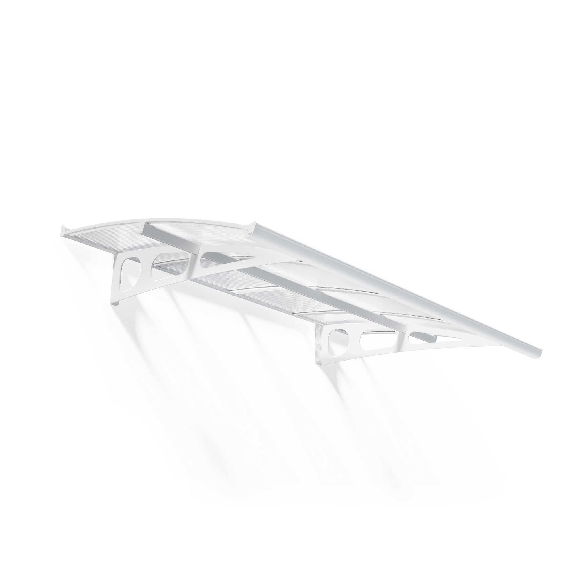 Vordach 'Bordeaux' weiß 139 x 223,5 cm Polycarbonat transparent