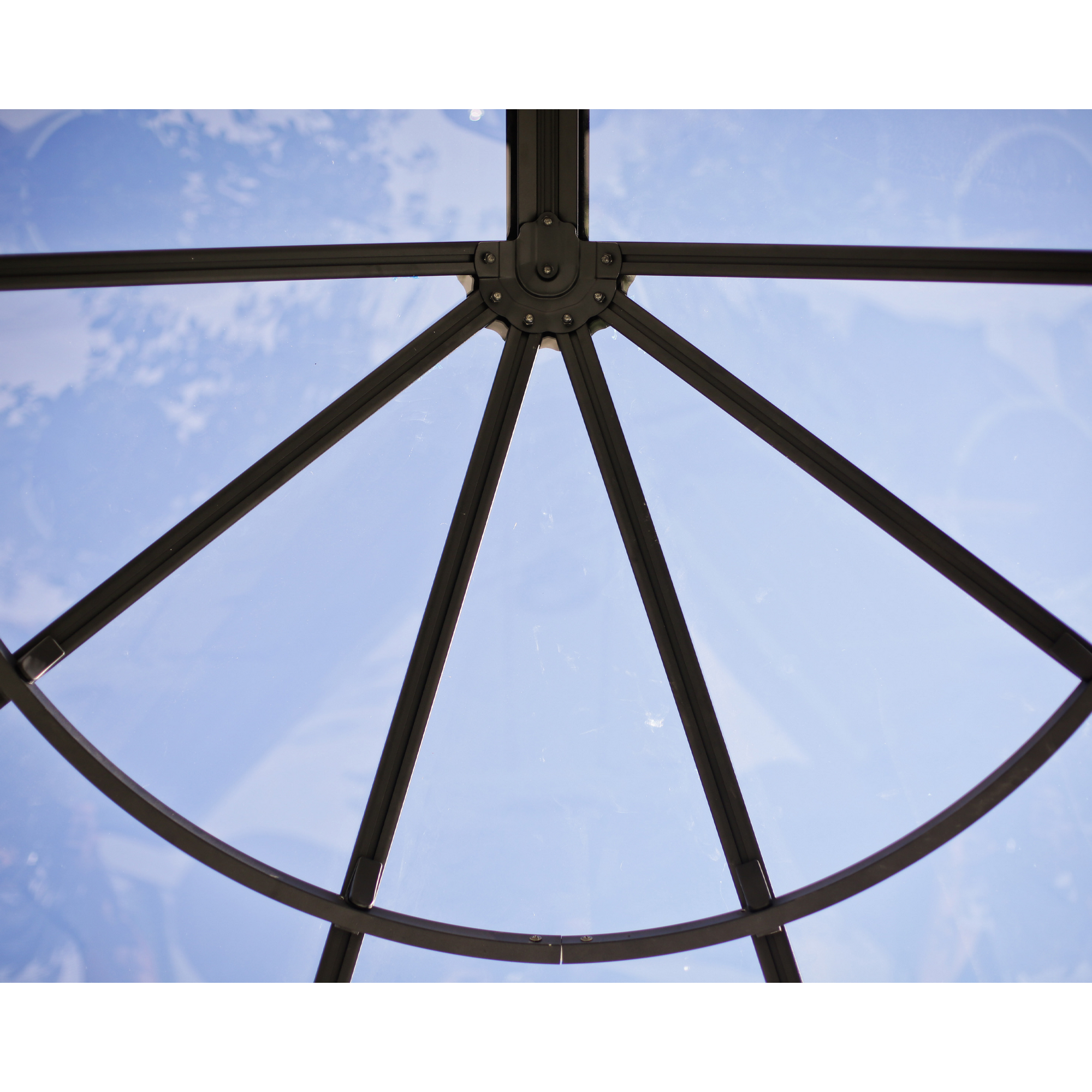 Vordach 'Lily' schwarz 88 x 472,6 cm Acrylglas klar