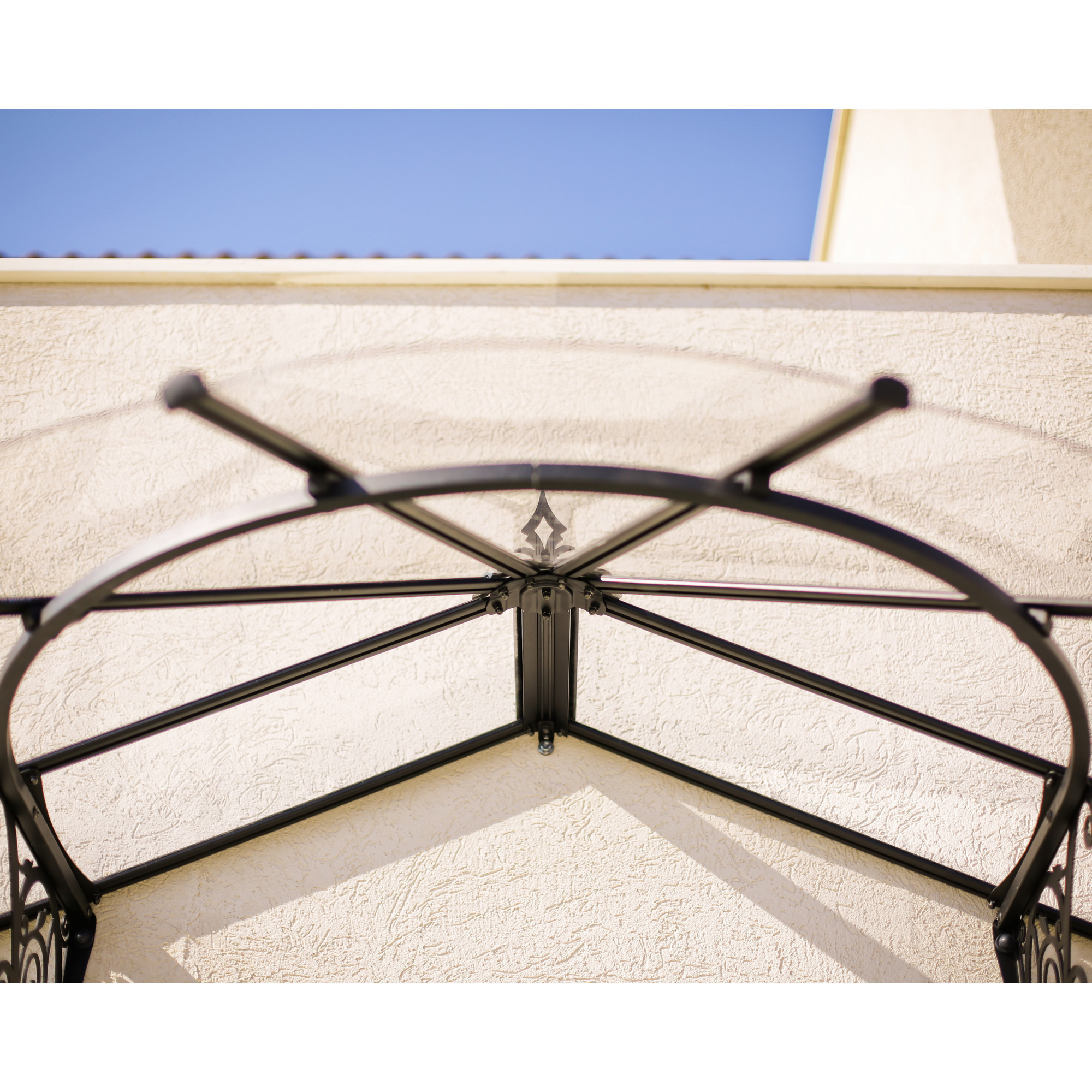 Vordach 'Lily' schwarz 88 x 472,6 cm Acrylglas klar