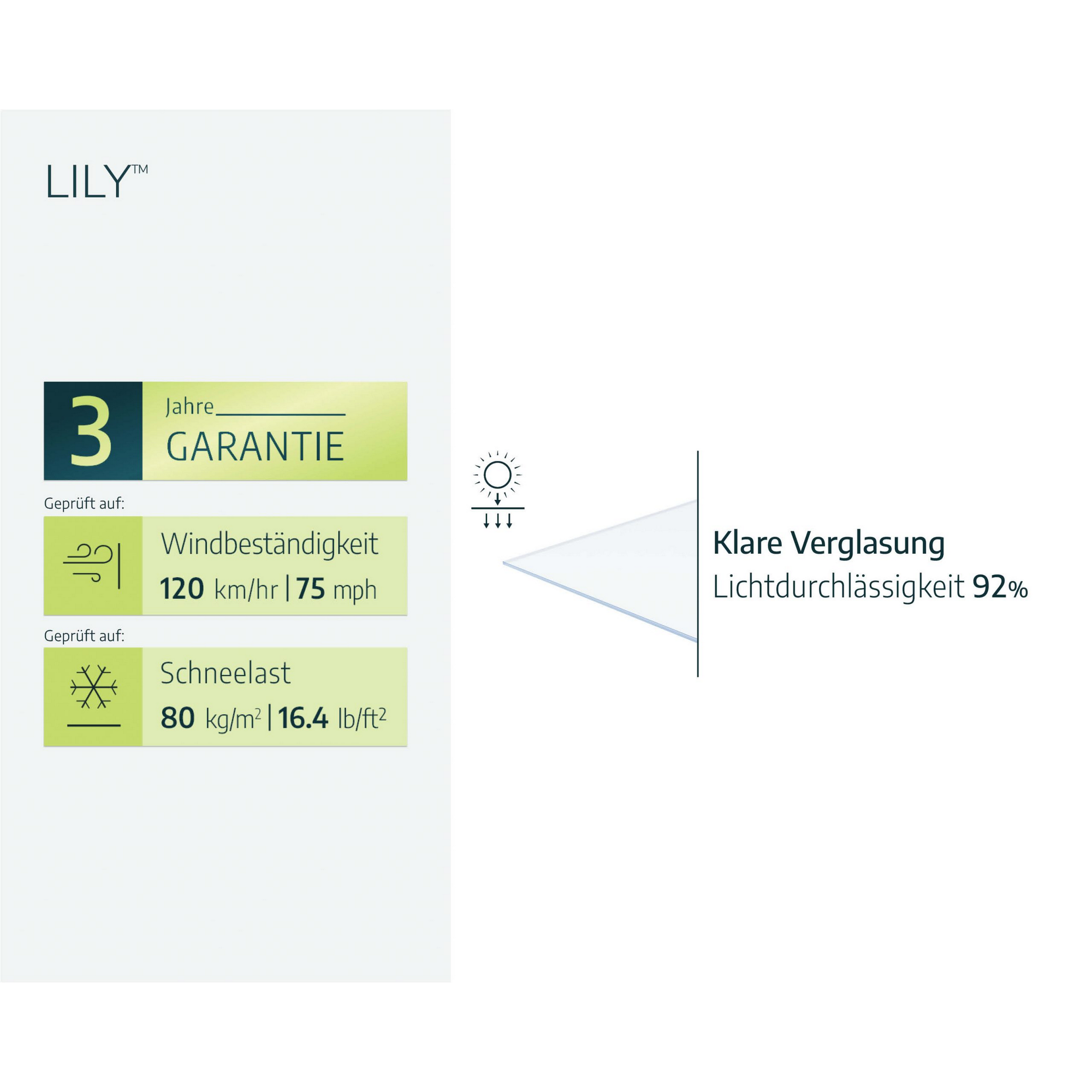 Vordach 'Lily' schwarz 88 x 472,6 cm Acrylglas klar