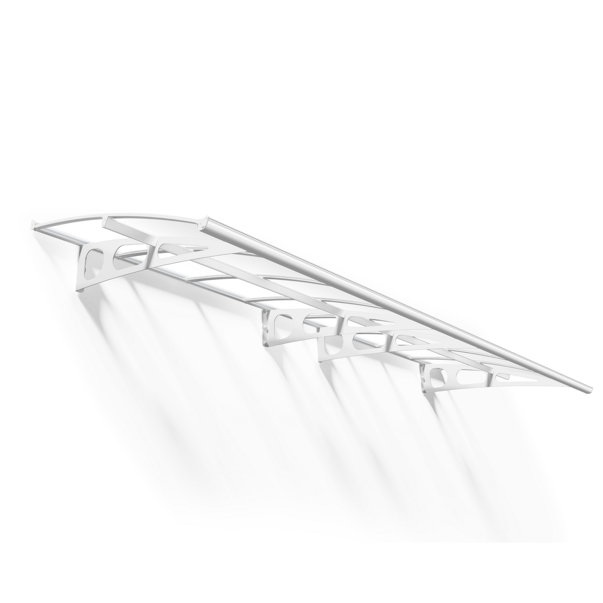 Vordach 'Bordeaux' weiß 139 x 447 cm Acrylglas klar