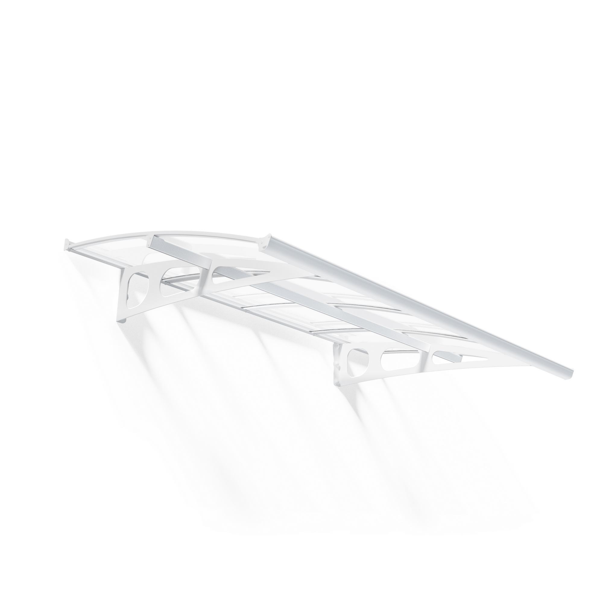 Vordach 'Bordeaux' weiß 139 x 223,5 cm Acrylglas klar