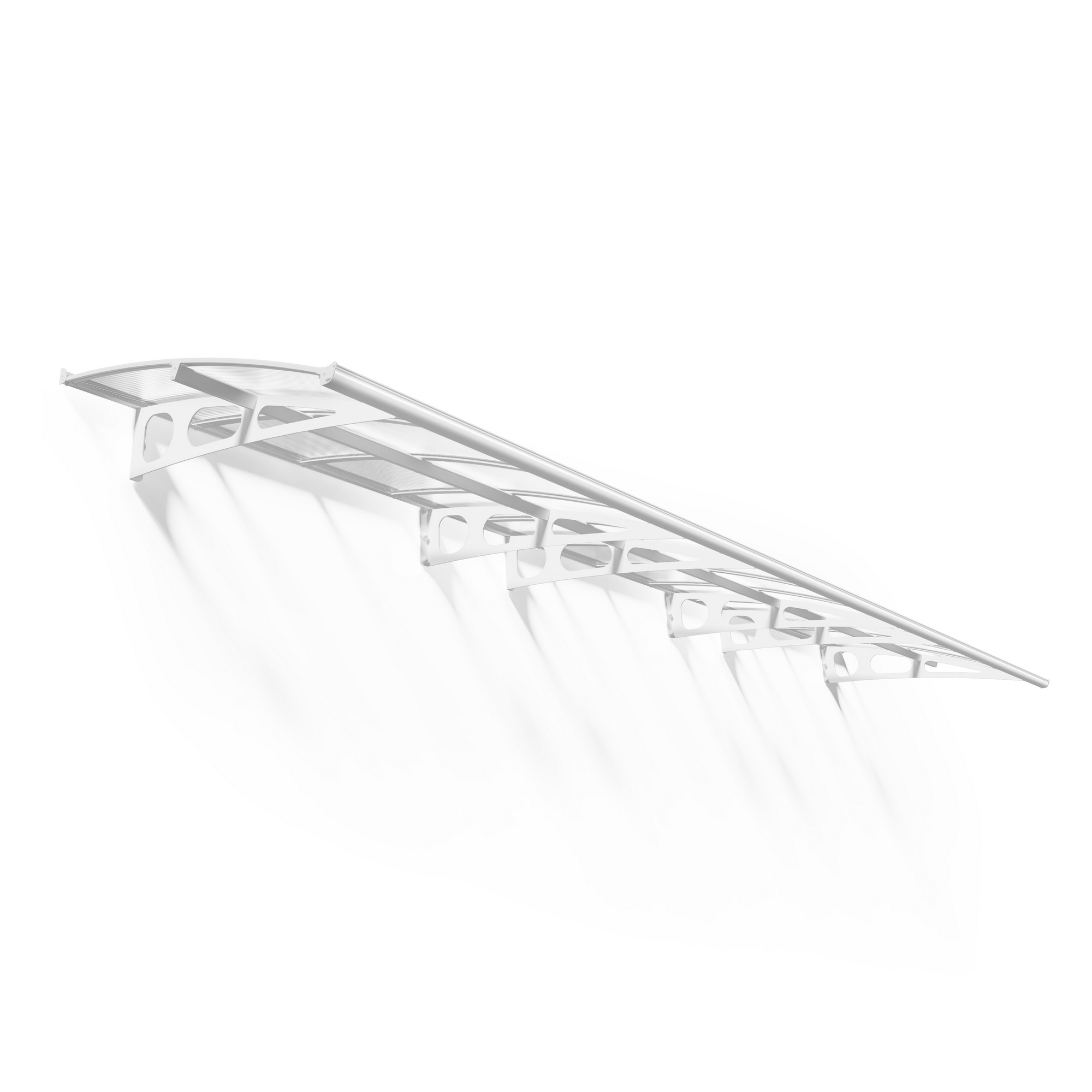 Vordach 'Bordeaux' weiß 139 x 670,5 cm Polycarbonat transparent