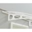Vordach 'Bordeaux' weiß 139 x 670,5 cm Polycarbonat transparent
