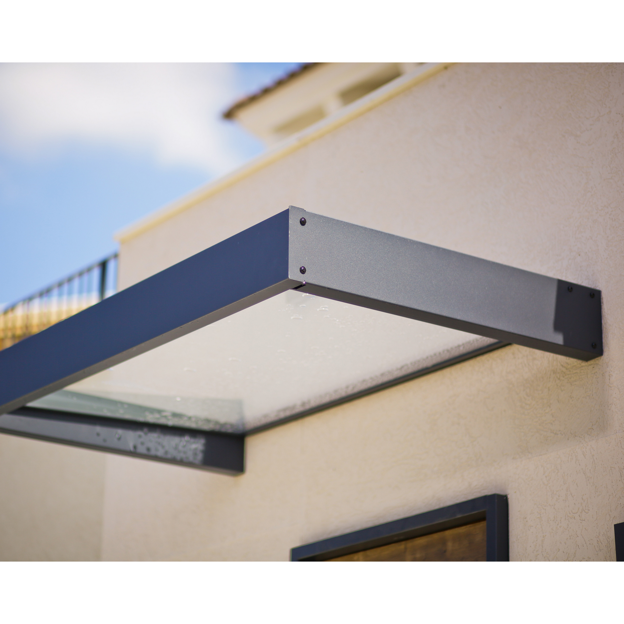 Vordach 'Sophia' anthrazit 95 x 215 cm Acrylglas klar