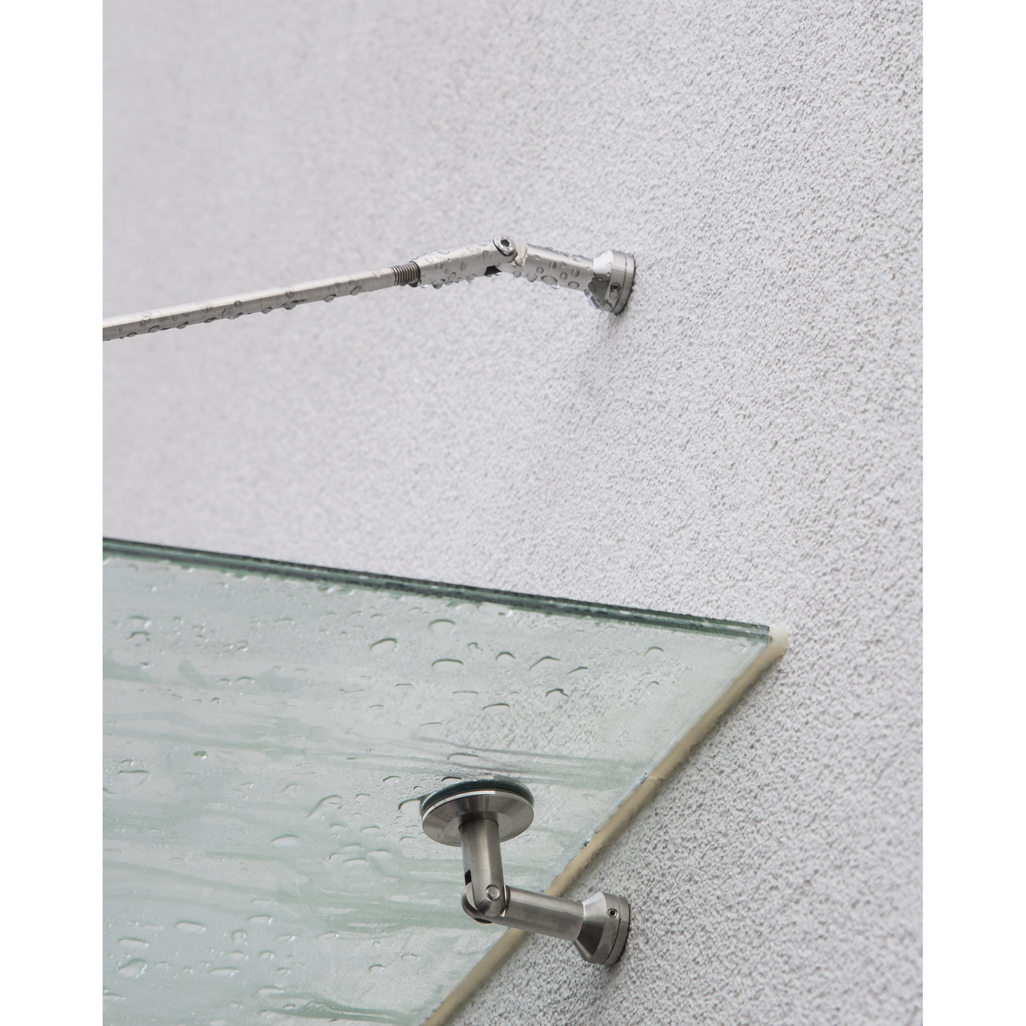 Vordach 'Taurus' silbern 90 x 140 cm Sicherheitsglas klar