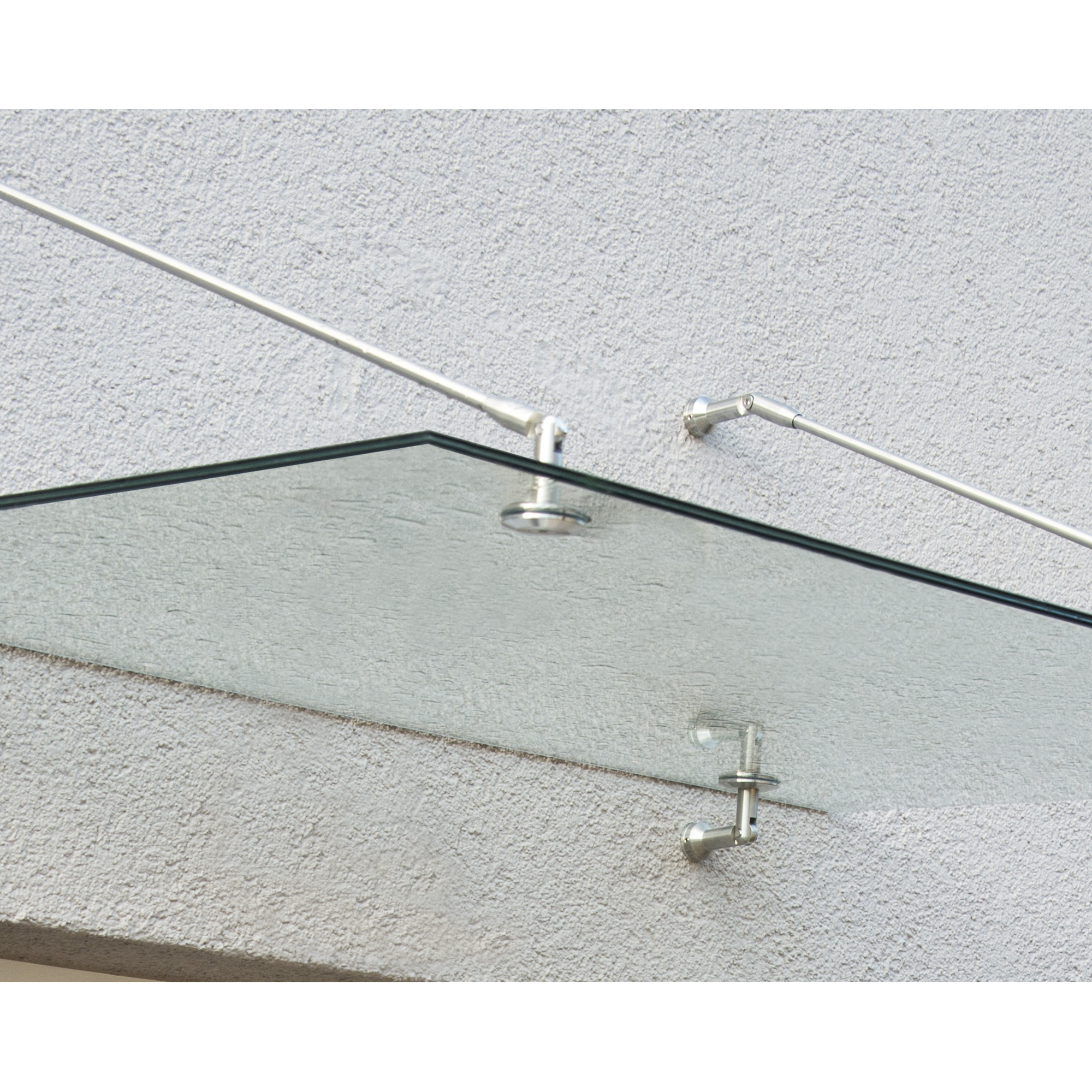 Vordach 'Taurus' silbern 90 x 140 cm Sicherheitsglas klar