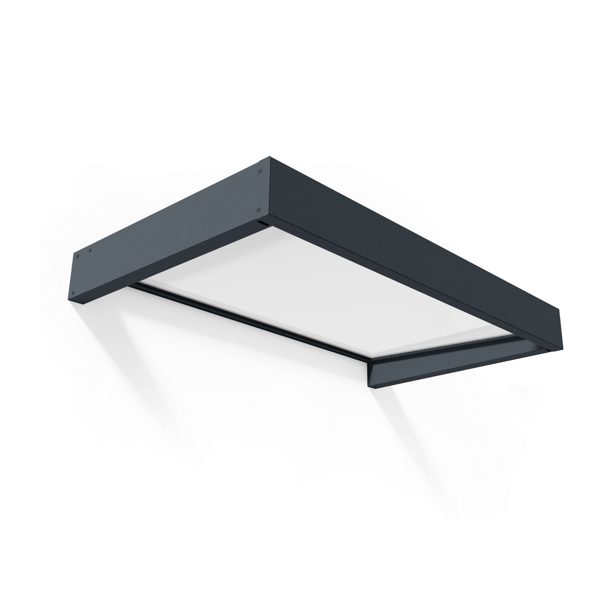 Vordach 'Sophia' anthrazit 95 x 160 cm Acrylglas opalweiß