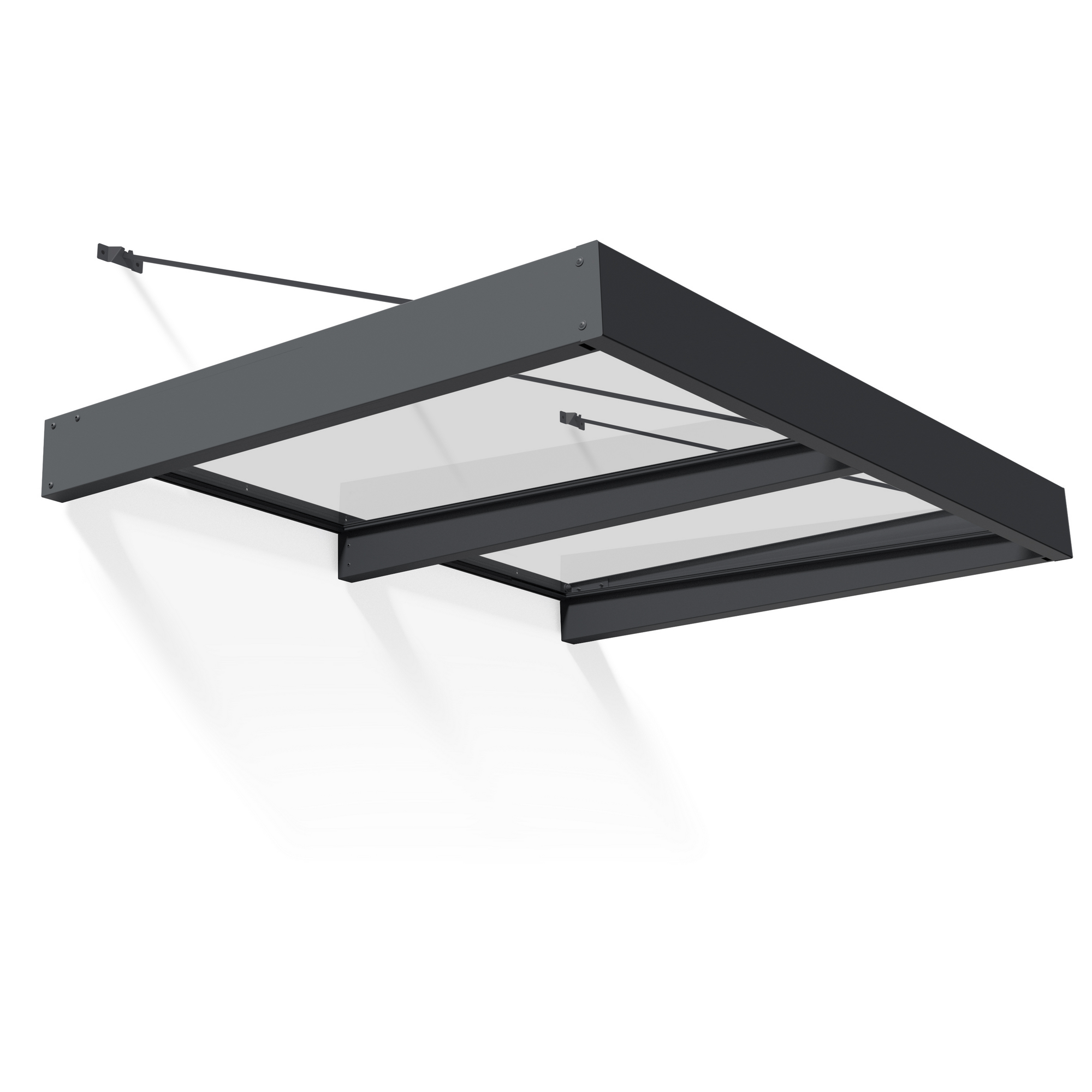 Vordach 'Sophia XL' anthrazit 140 x 192,3 cm Acrylglas klar