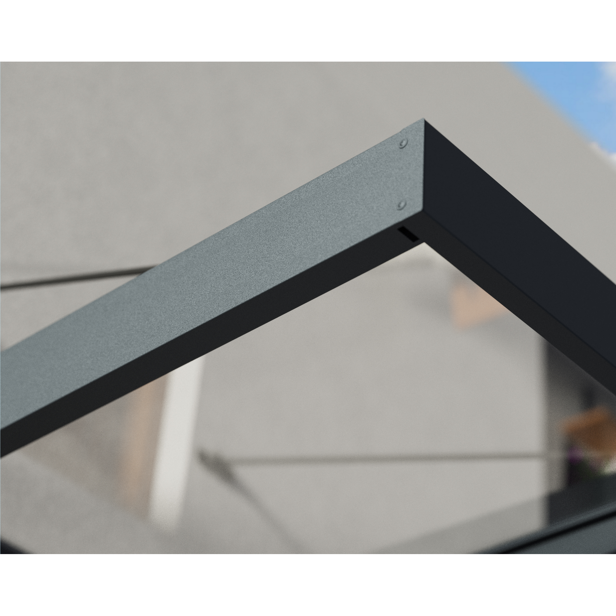 Vordach 'Sophia XL' anthrazit 140 x 192,3 cm Acrylglas klar