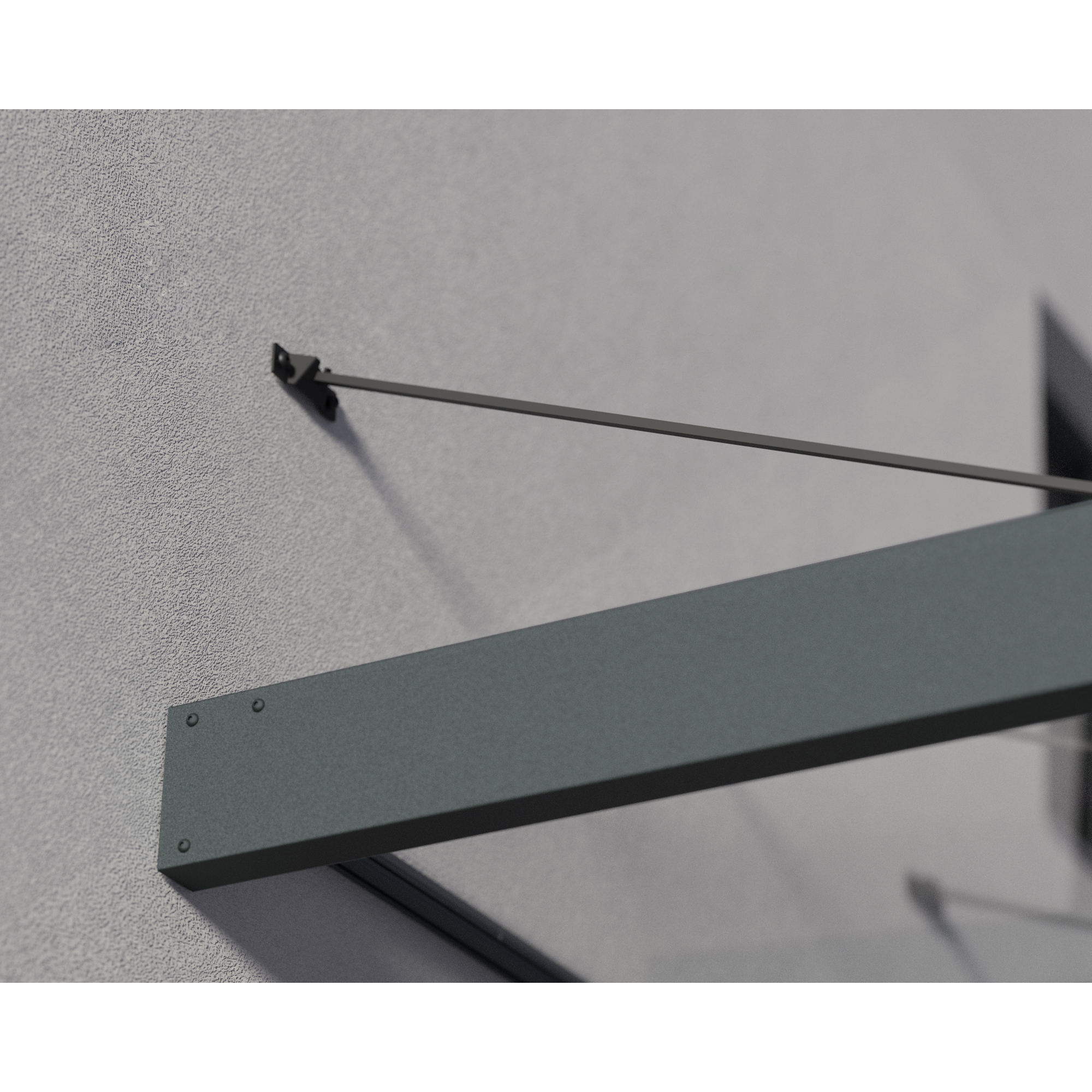 Vordach 'Sophia XL' anthrazit 140 x 565 cm Acrylglas klar