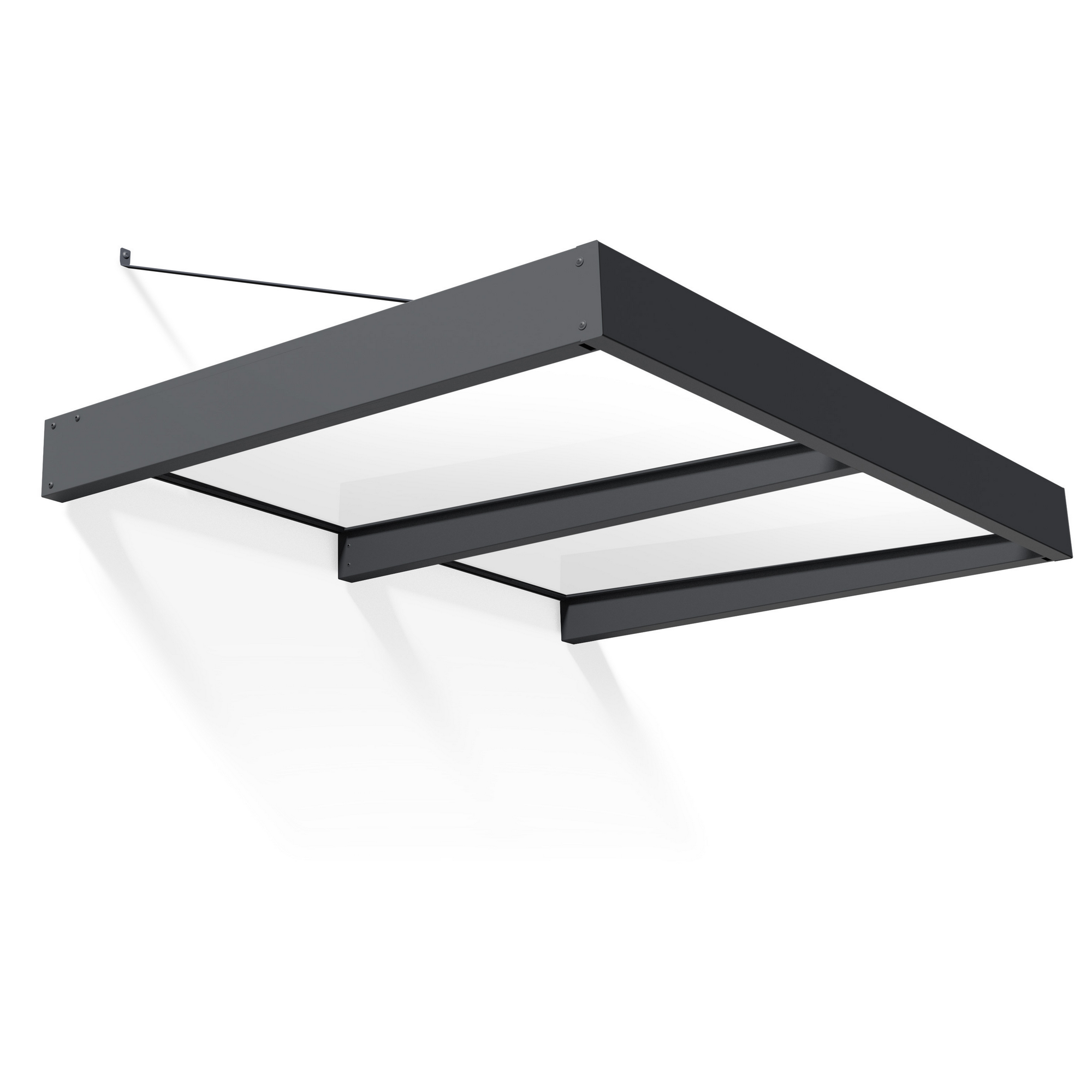 Vordach 'Sophia XL' anthrazit 140 x 192,3 cm Acrylglas opalweiß