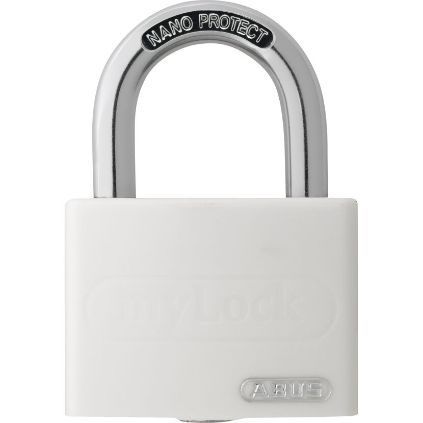 Vorhängeschloss 'T65AL/40 my Lock' weiß 4,3 x 6,2 x 1,8 cm