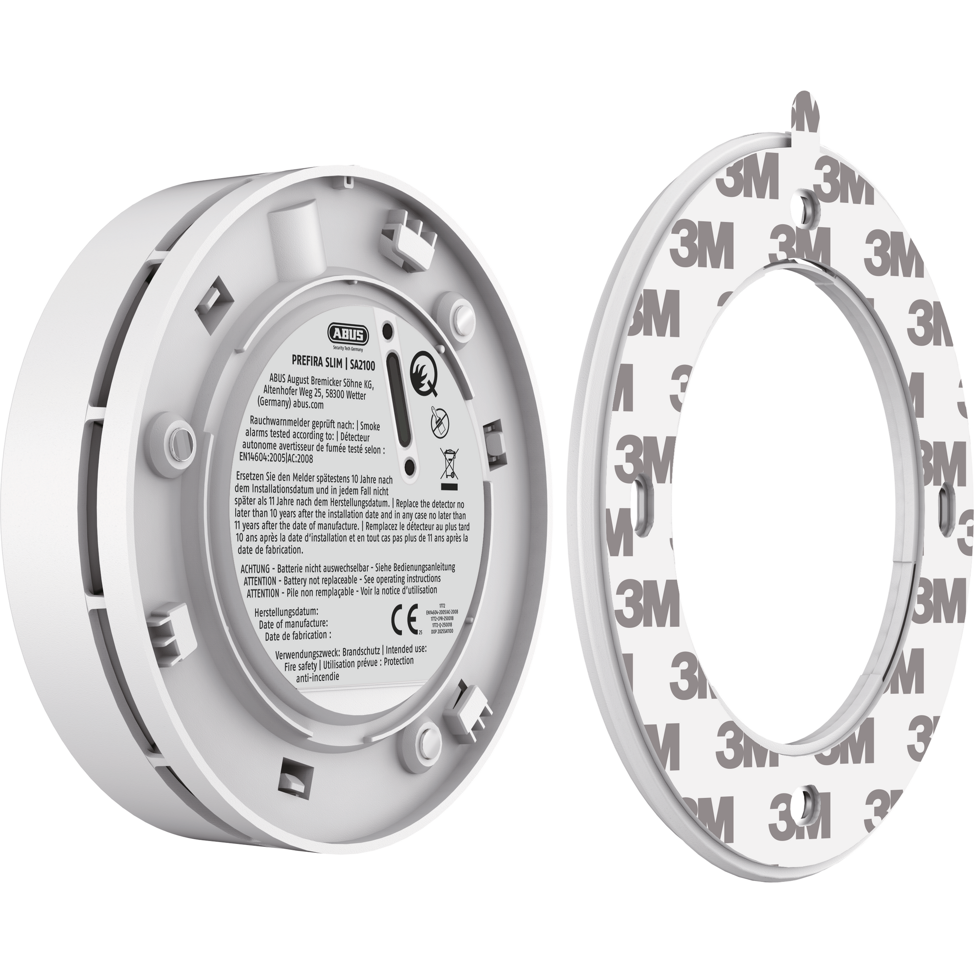 Rauchwarnmelder 'Prefira™ Slim SA2100' weiß Ø 11 cm