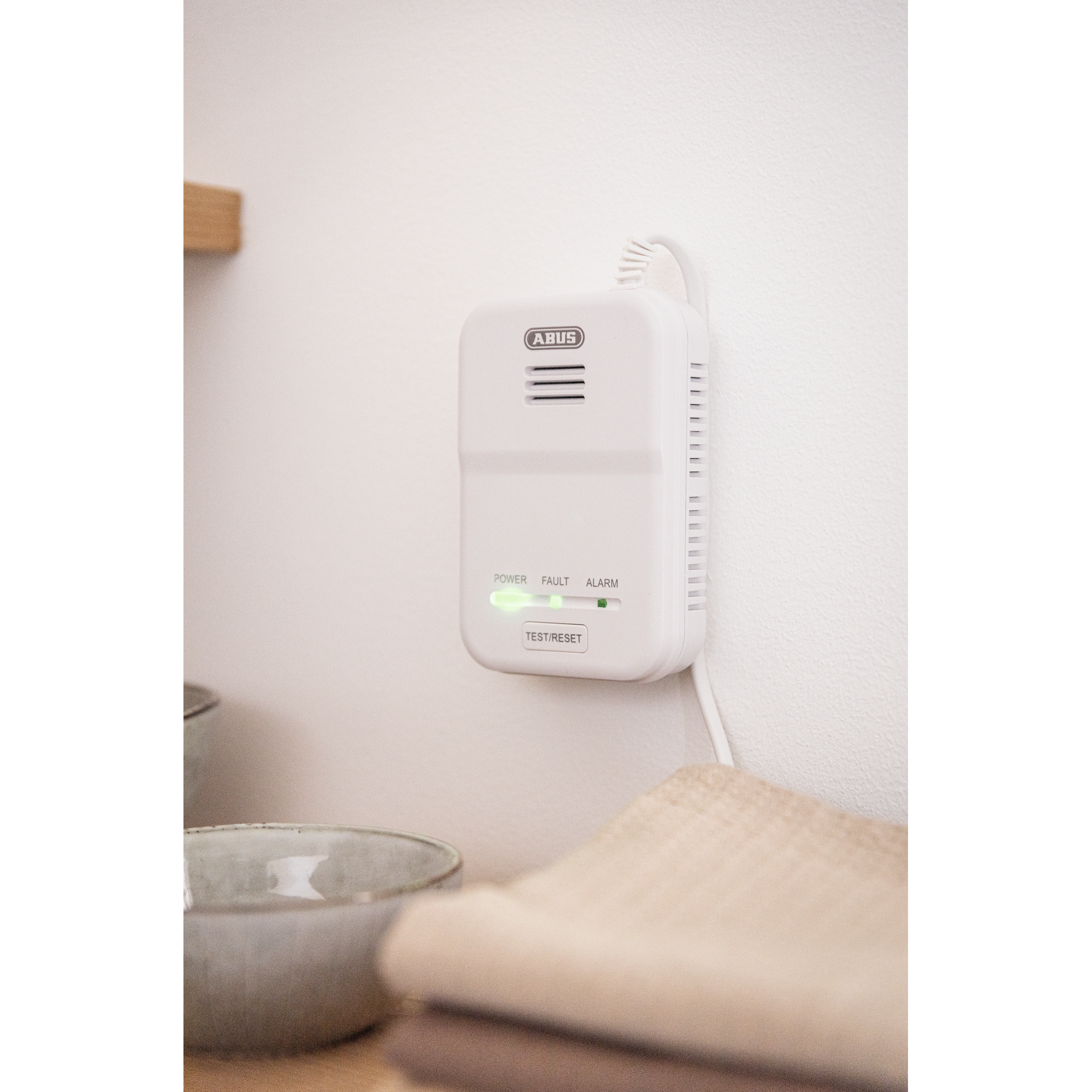 Gaswarnmelder 'GWM100ME' weiß 7,5 x 11,5 x 3,65 cm