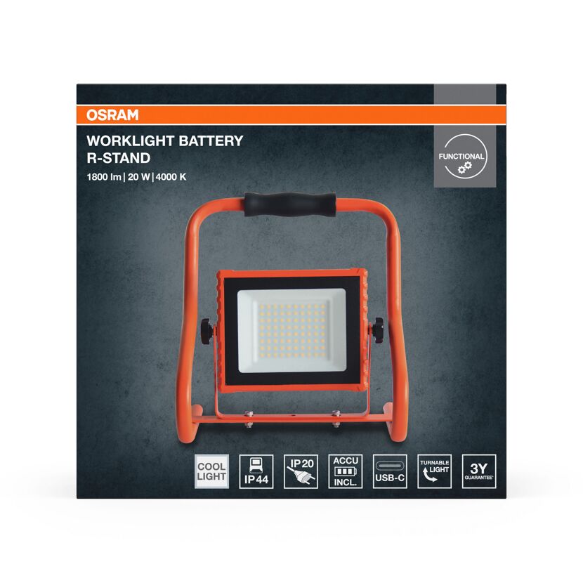 LED-Arbeitsleuchte 'Worklights Battery' 20 W 1600 lm Neutralweiß IP 44