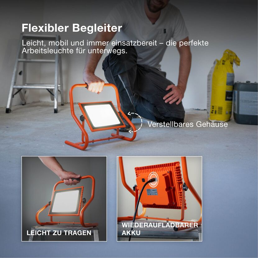LED-Arbeitsleuchte 'Worklights Battery' 30 W 2400 lm Neutralweiß IP 44