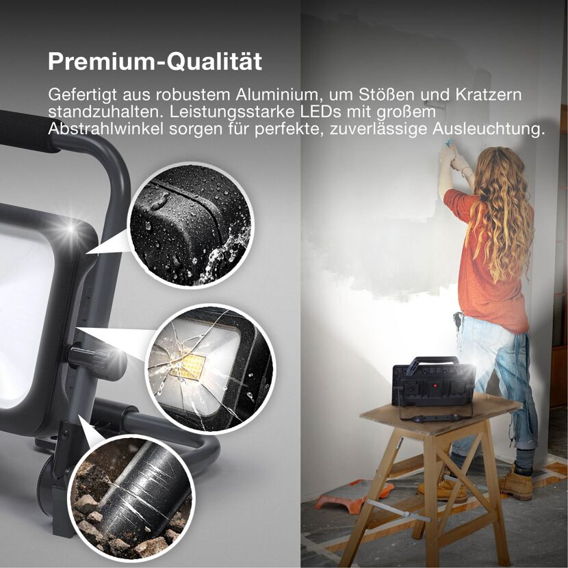 LED-Arbeitsleuchte 'Worklights Battery' 30 W 2400 lm Neutralweiß IP 44