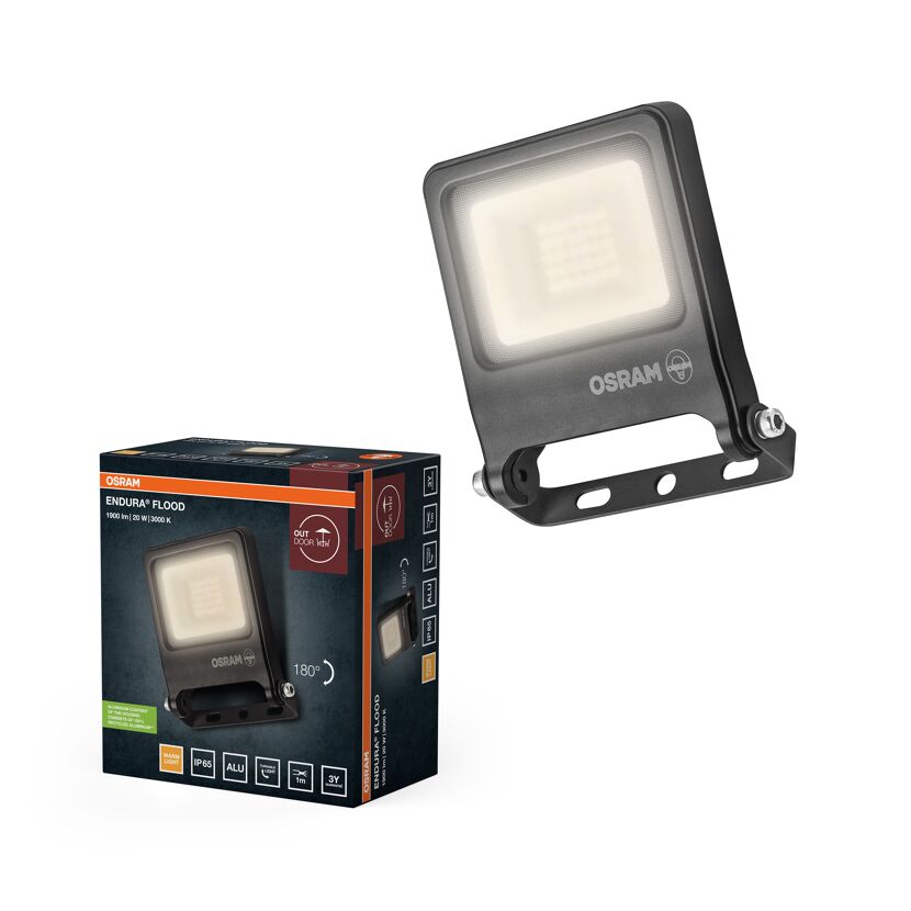 LED-Arbeitsleuchte 'Endura Flood PCR' 20 W 1800 lm Warmweiß IP 65